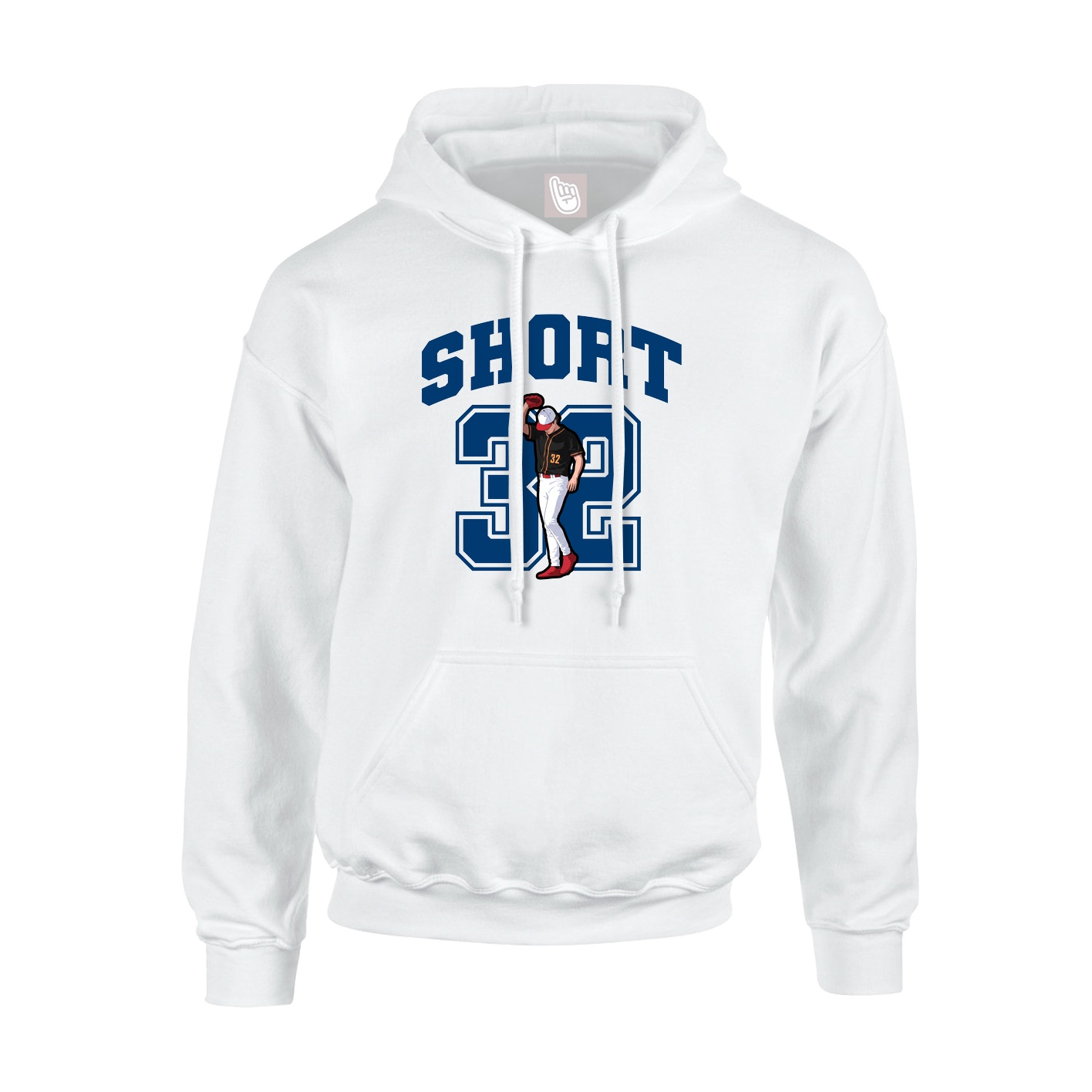 Youth Hoodie — Number in White