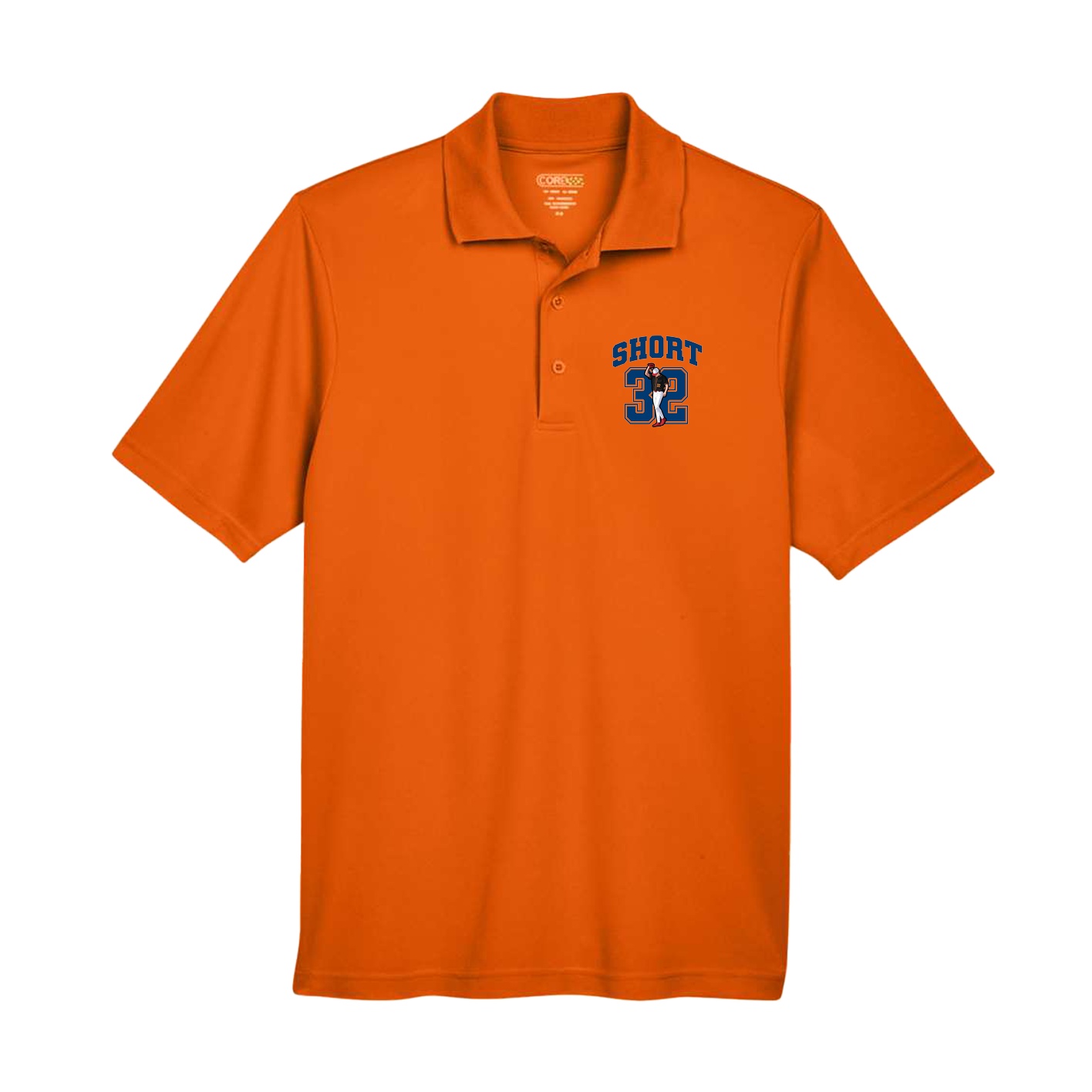 Performance Polo — Number in Orange