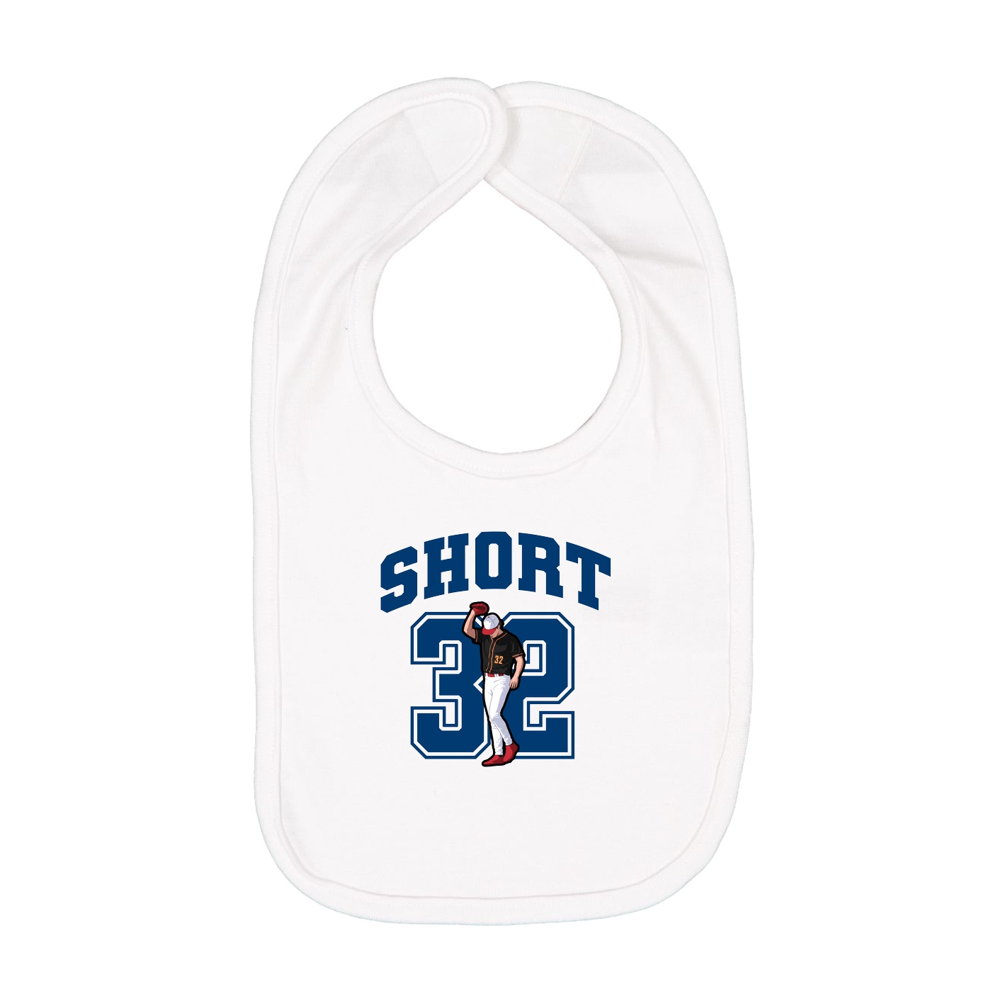 Infant Bib — Number in White