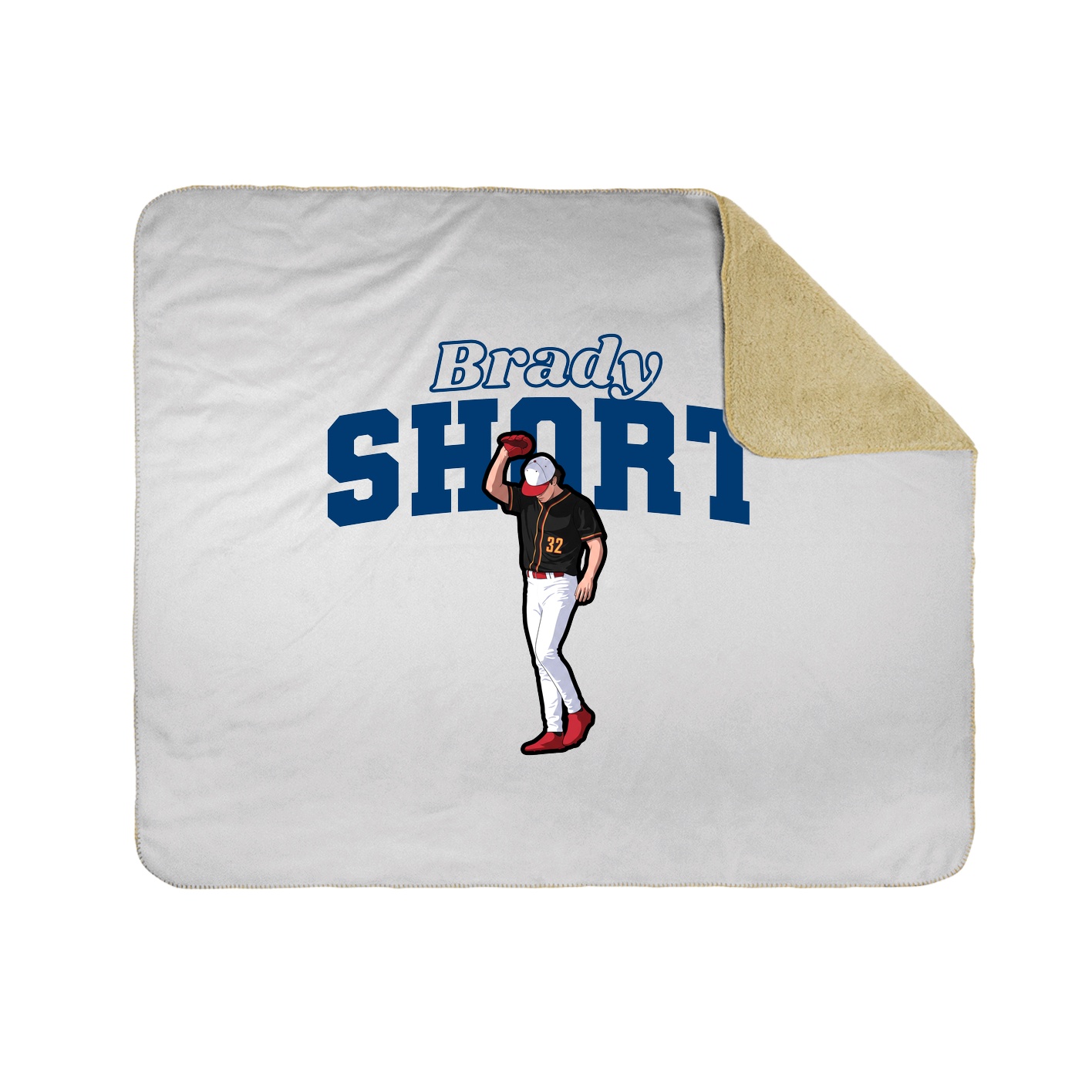Throw Blanket — Name Arch in White
