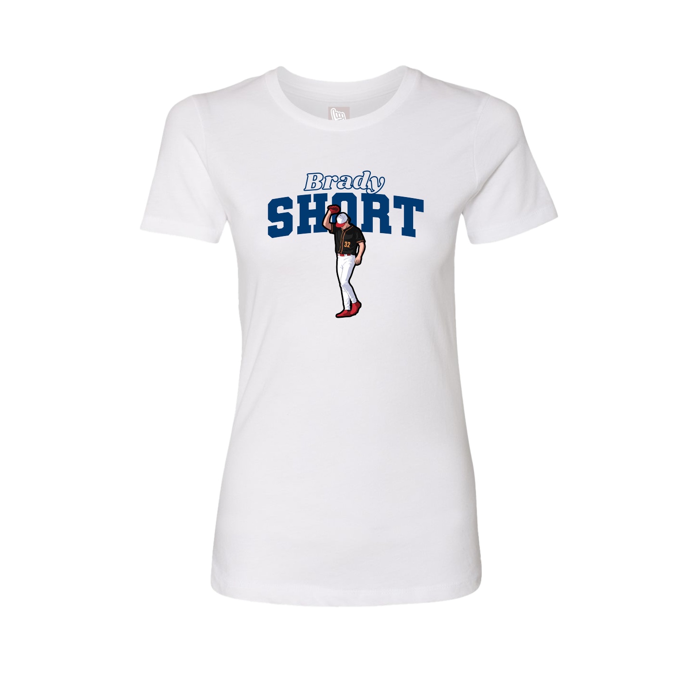 Womens Tee — Name Arch in White