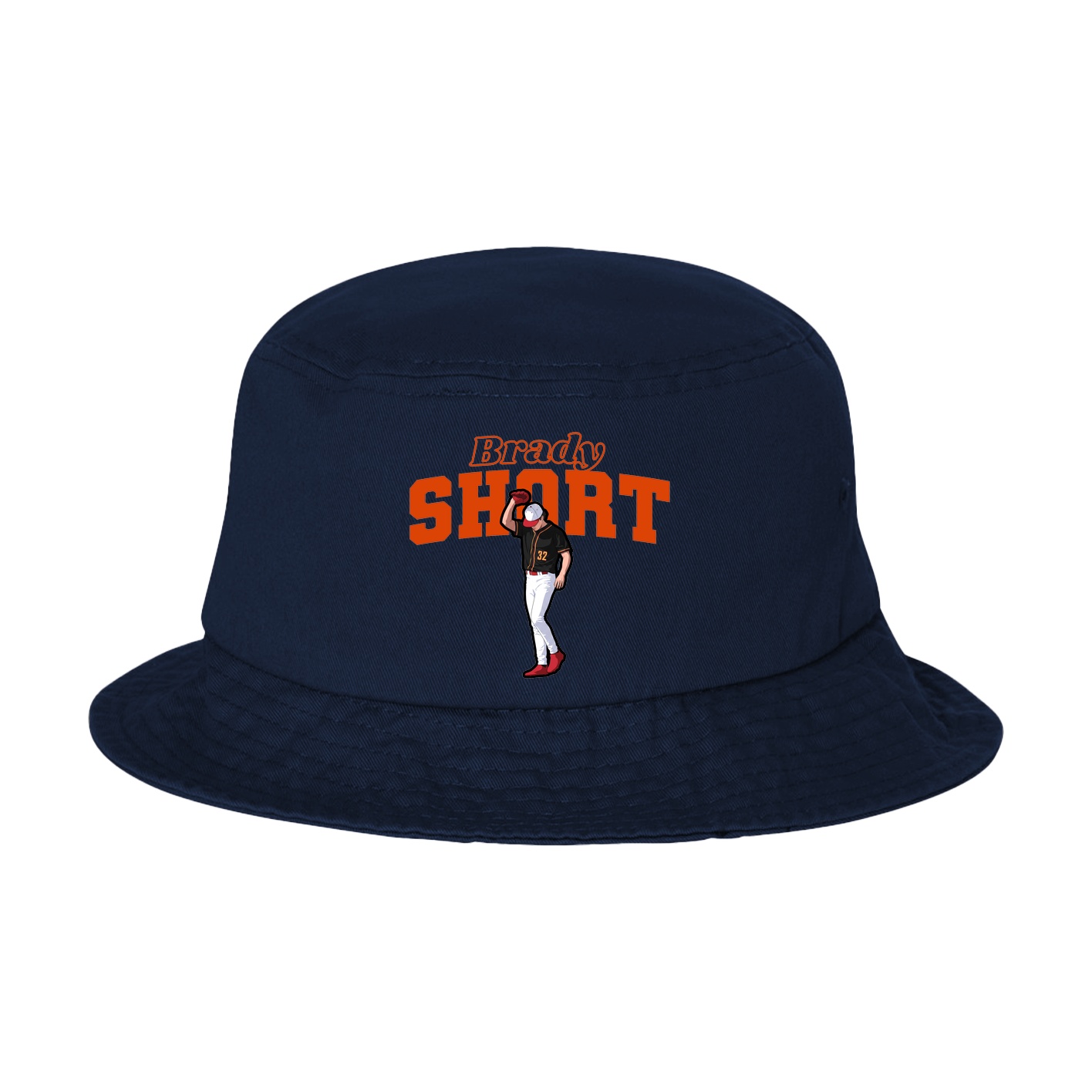 Bucket Cap — Name Arch in Navy