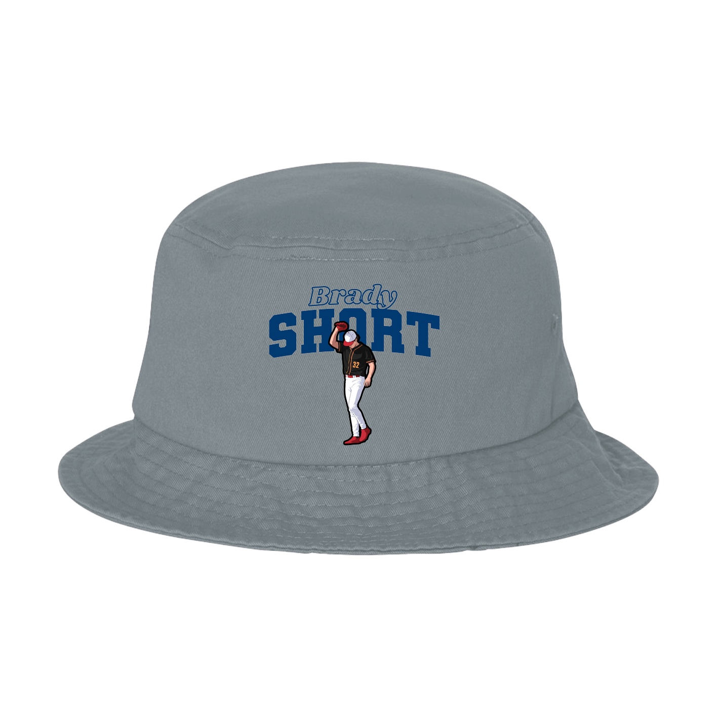 Bucket Cap — Name Arch in Grey
