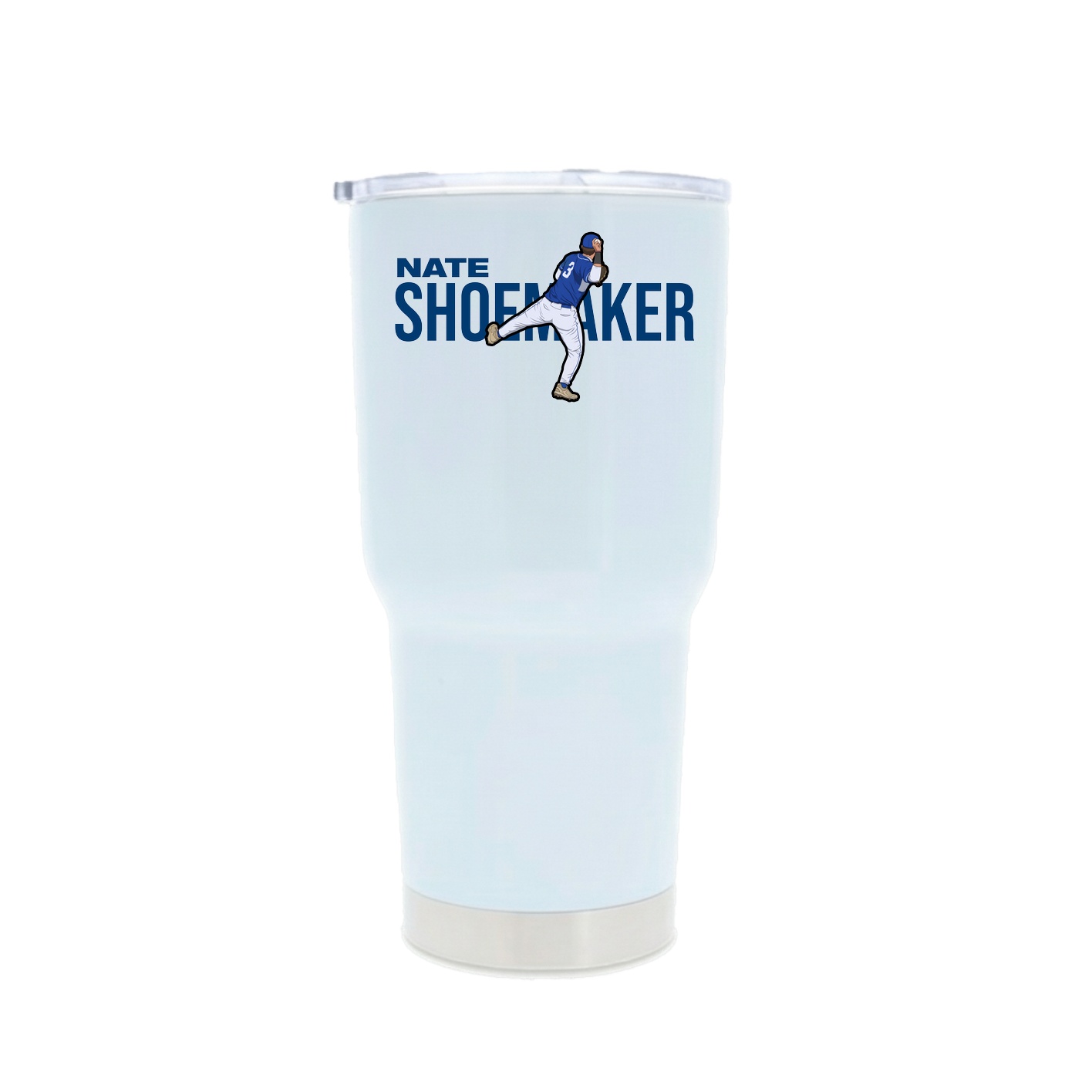 30oz Stainless Steel Tumbler — Player Name in White