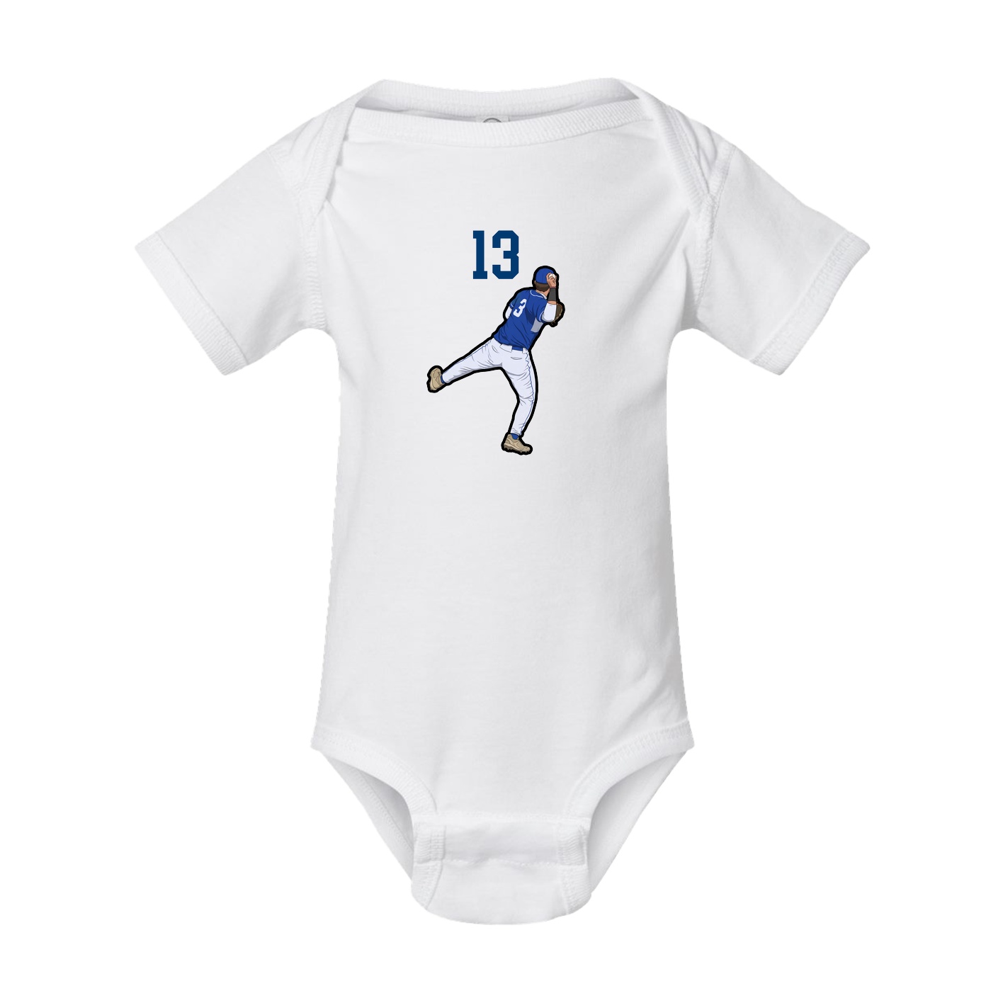 Baby Onesie — Number Top in White