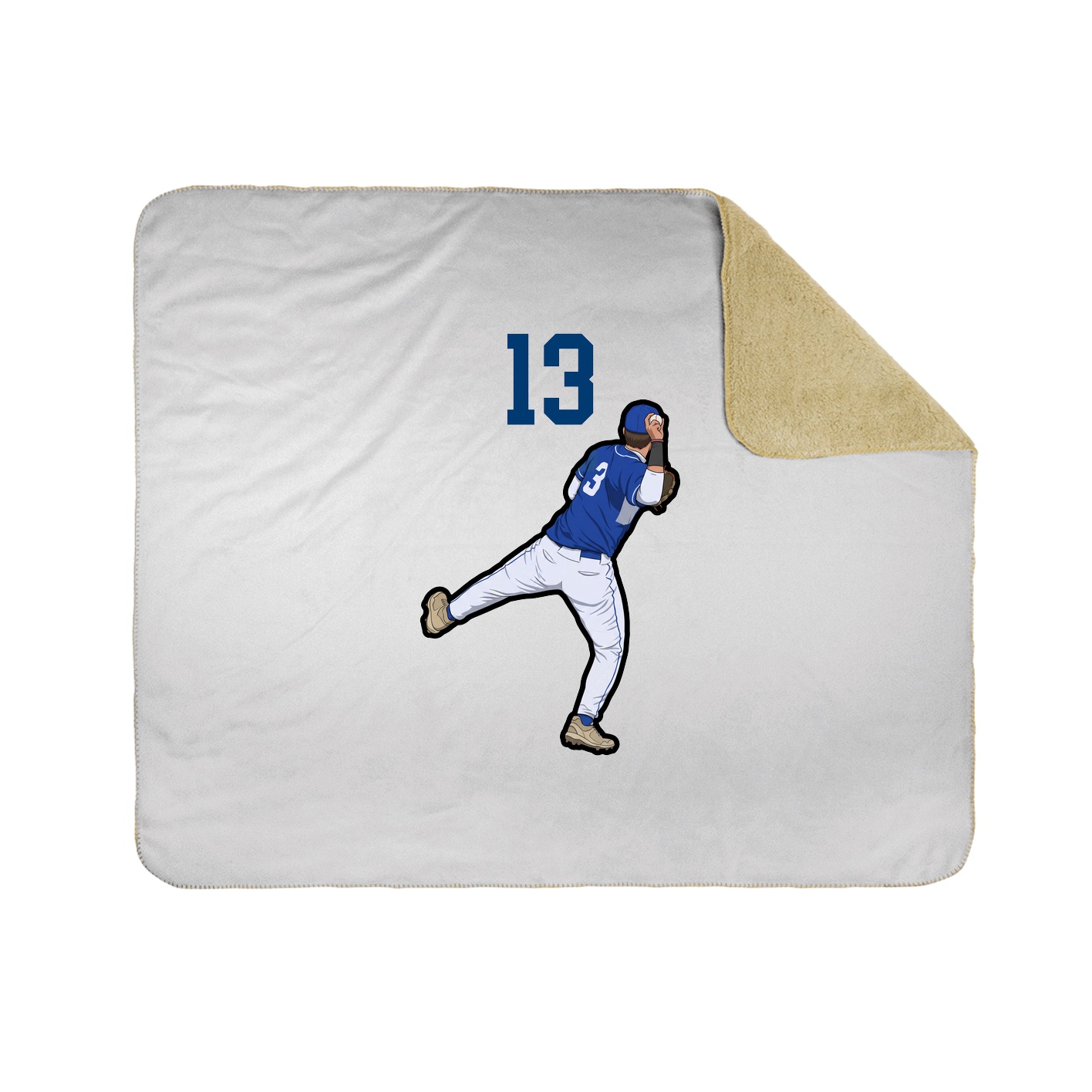 Throw Blanket — Number Top in White