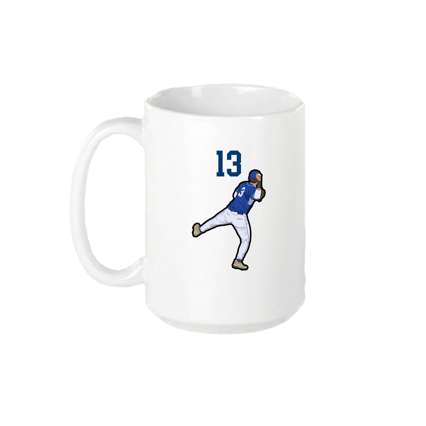 15oz Coffee Mug — Number Top in White