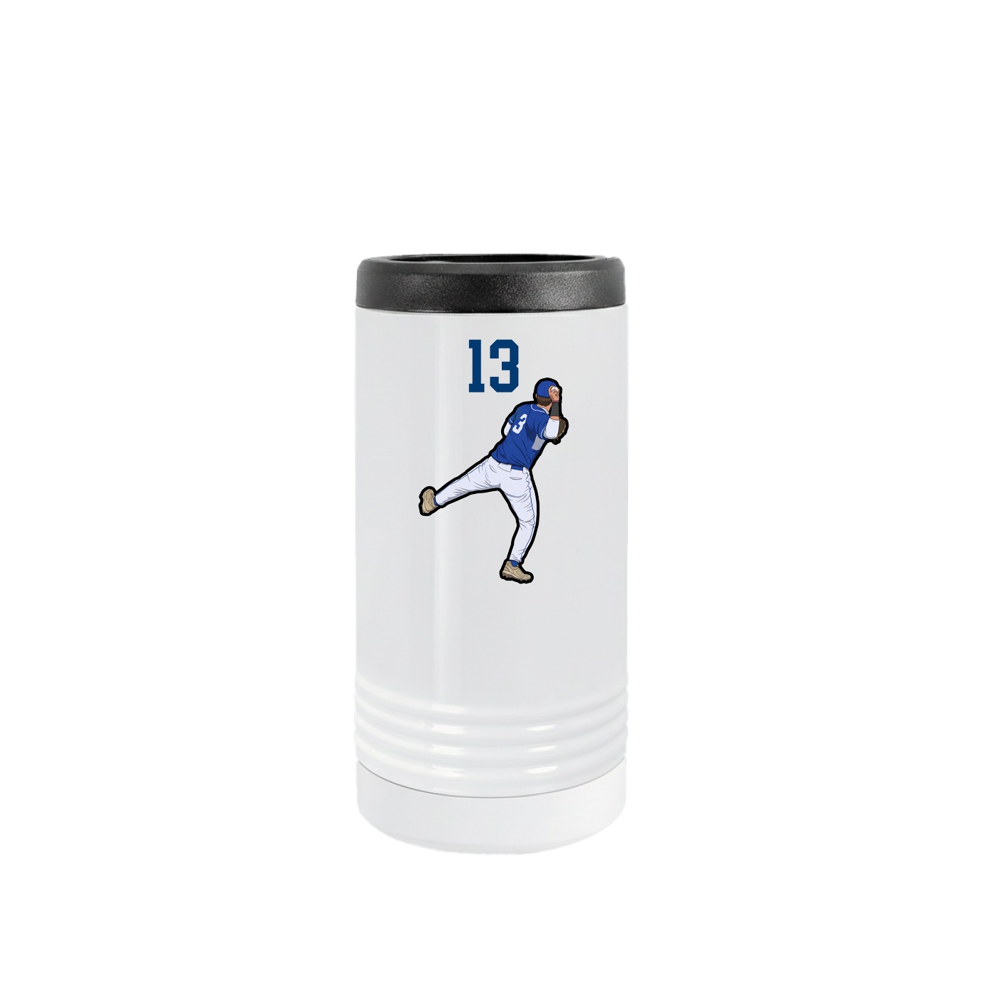 Slim Beverage Holder — Number Top in White