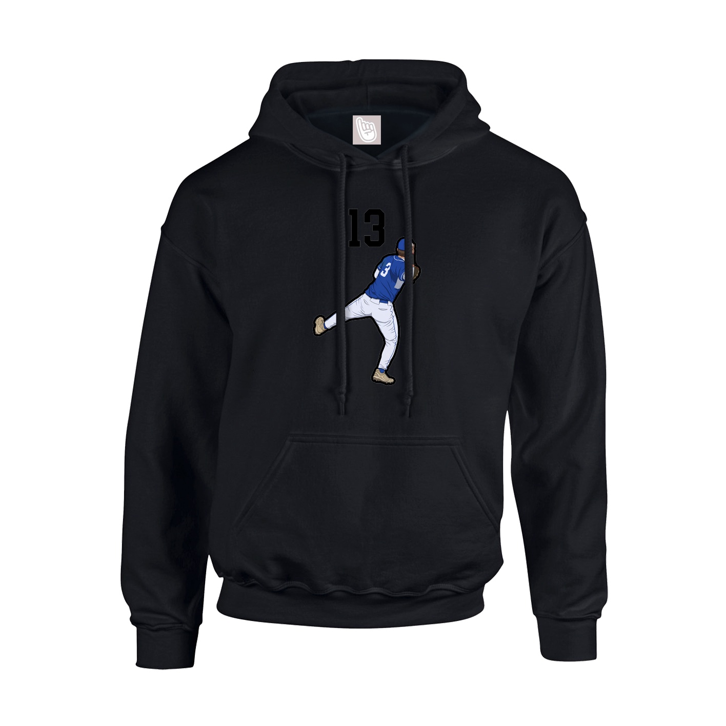 Youth Hoodie — Number Top in Black
