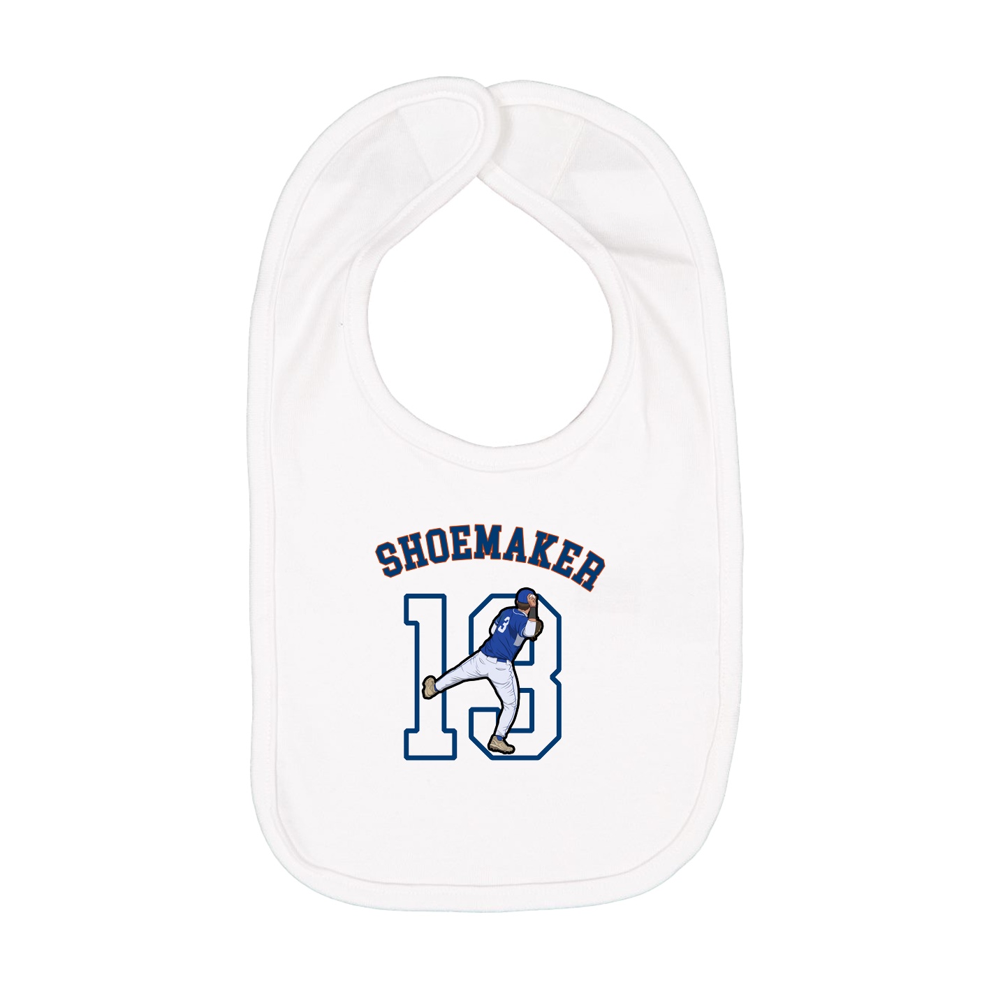 Infant Bib — Shirsey Arch in White