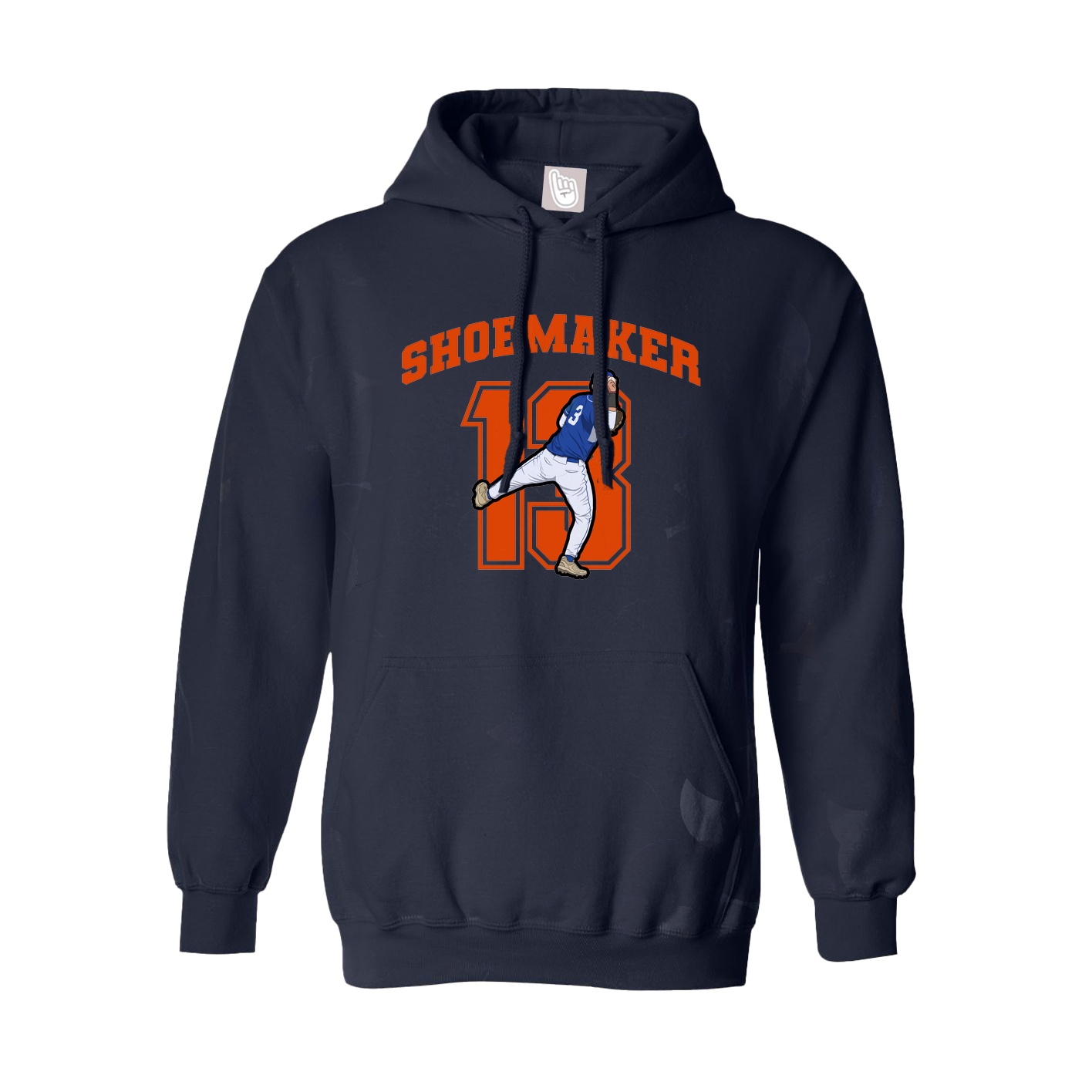 Youth Hoodie — Number in Navy
