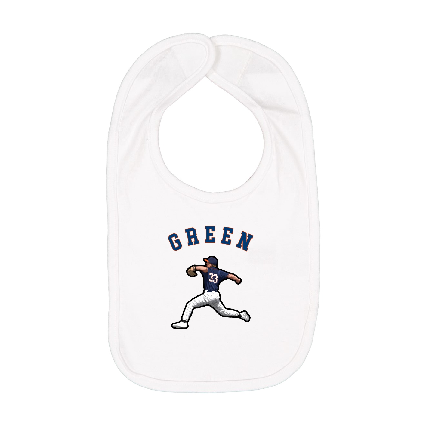 Infant Bib — Shirsey Arch in White