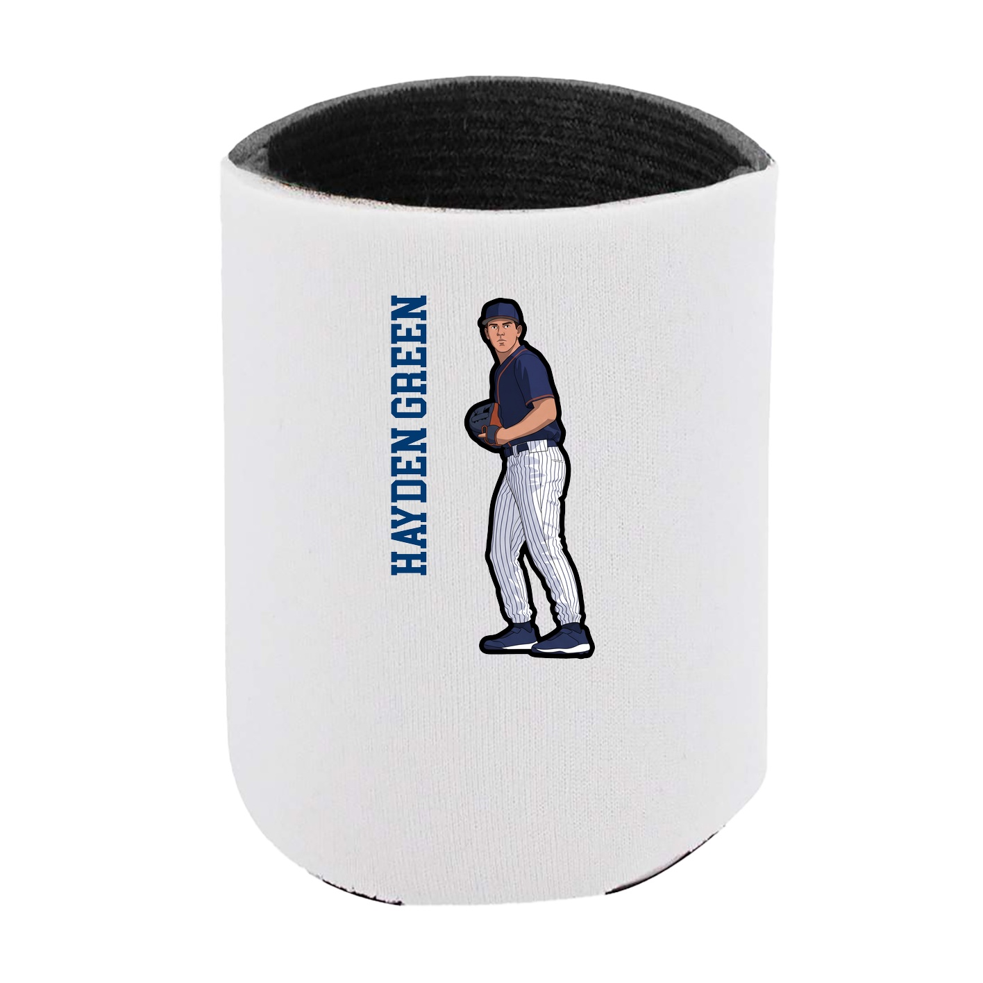 Can Holder — Name Vertical in White