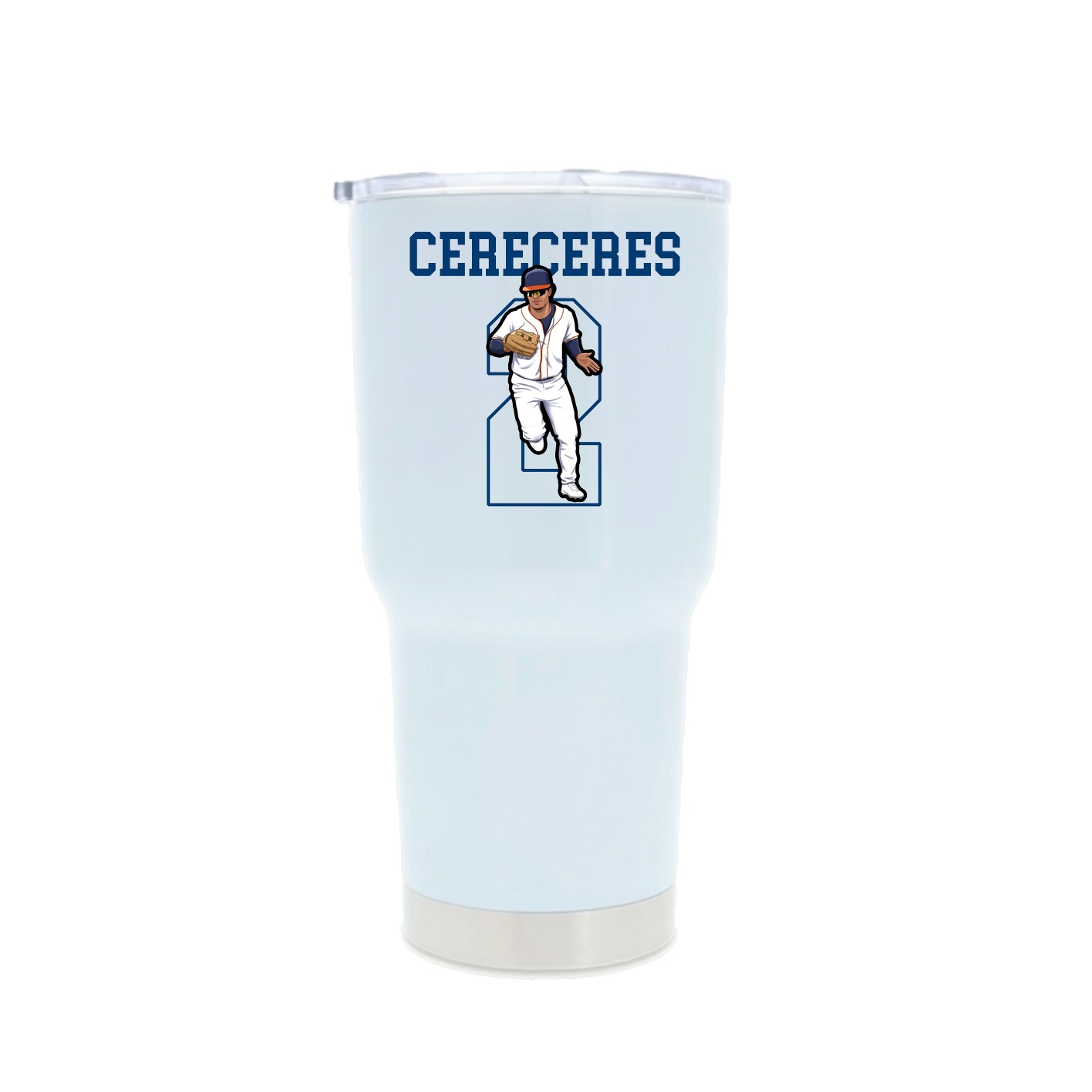 30oz Stainless Steel Tumbler — Shirsey in White