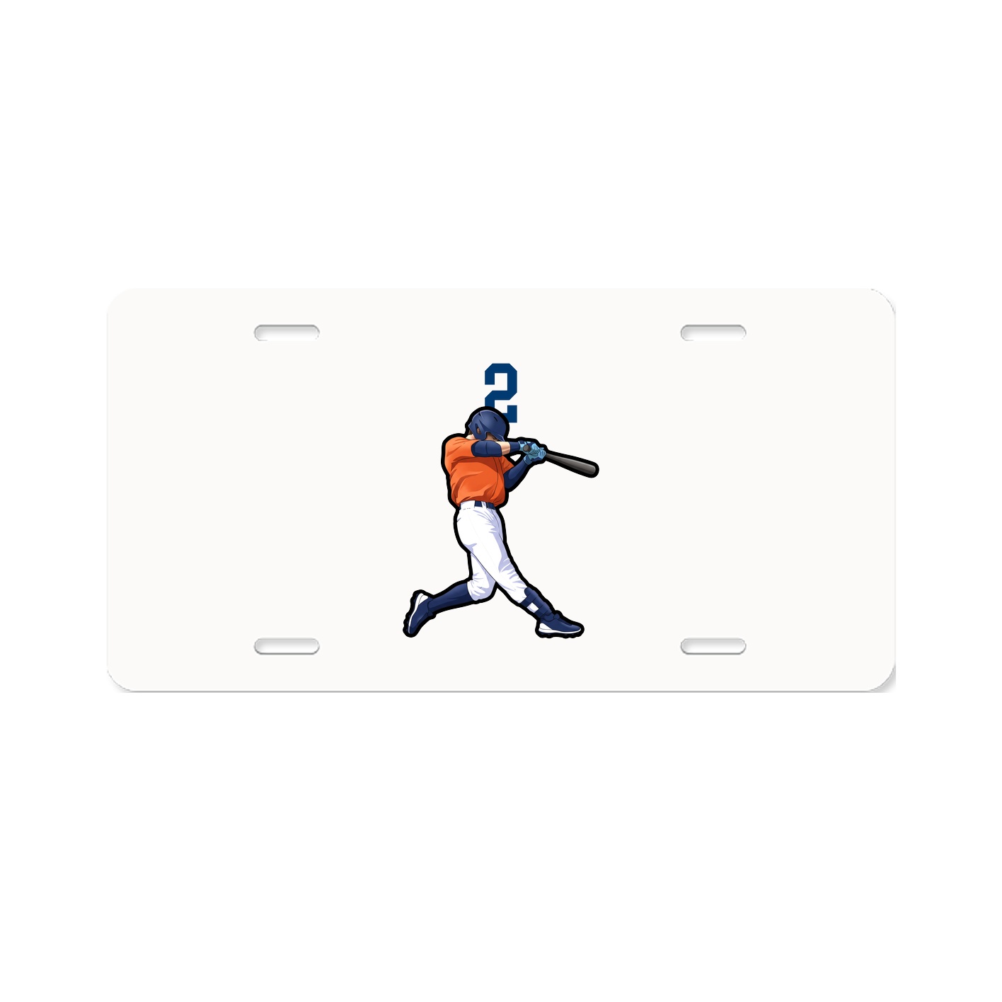License Plate — Number Top in Classic