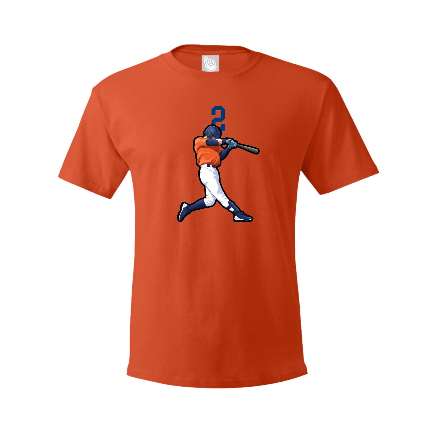 Youth Tee — Number Top in Orange