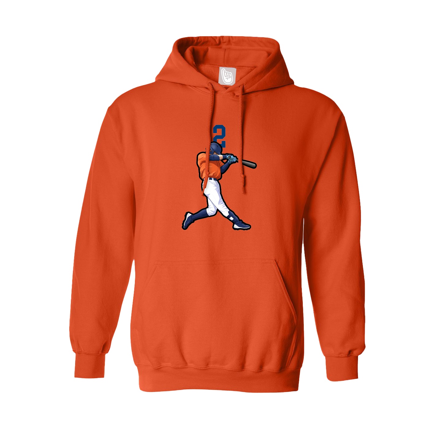 Hoodie — Number Top in Orange