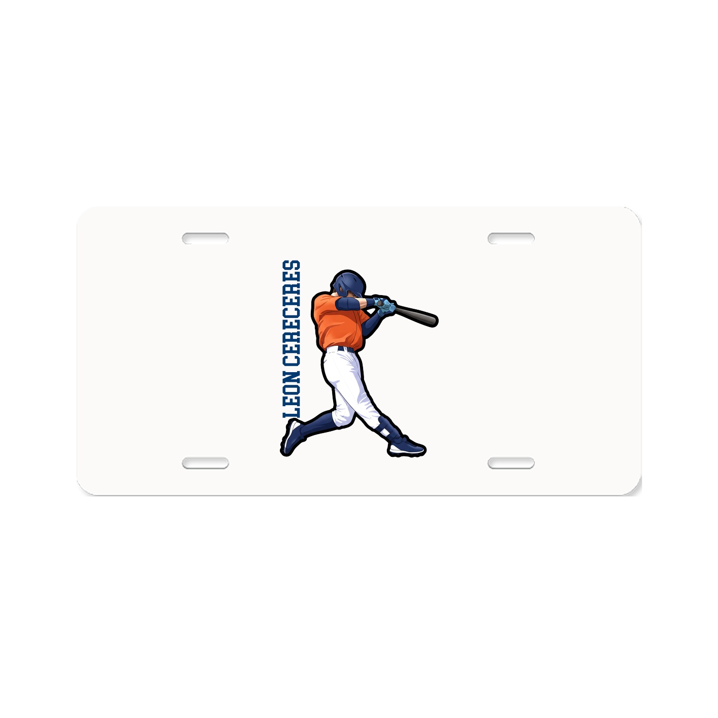 License Plate — Name Vertical in Classic