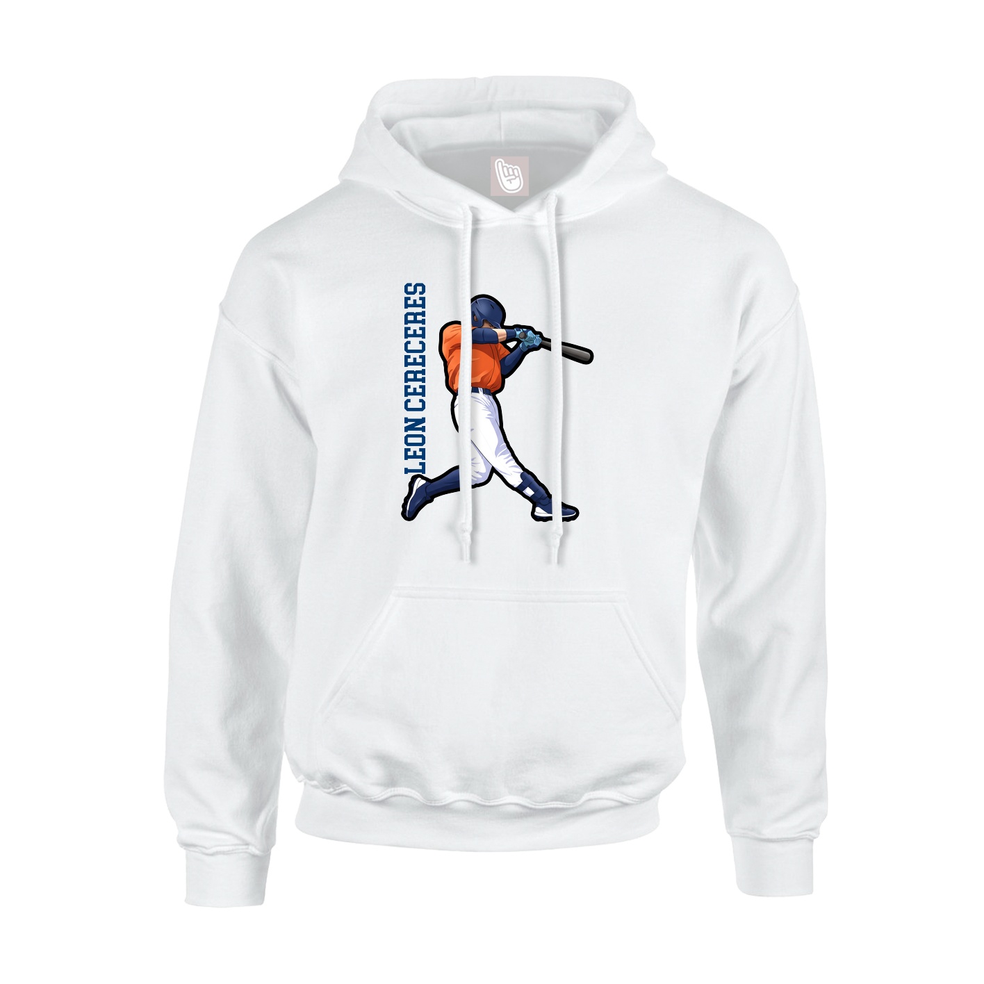 Youth Hoodie — Name Vertical in White