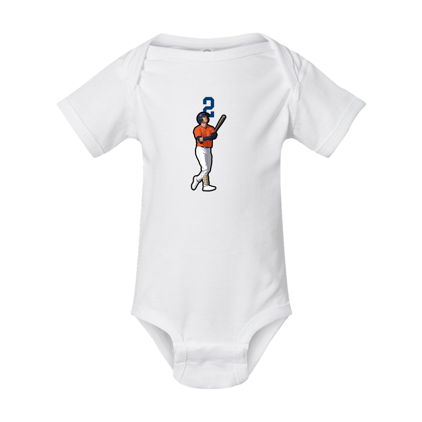 Baby Onesie — Number Top in White