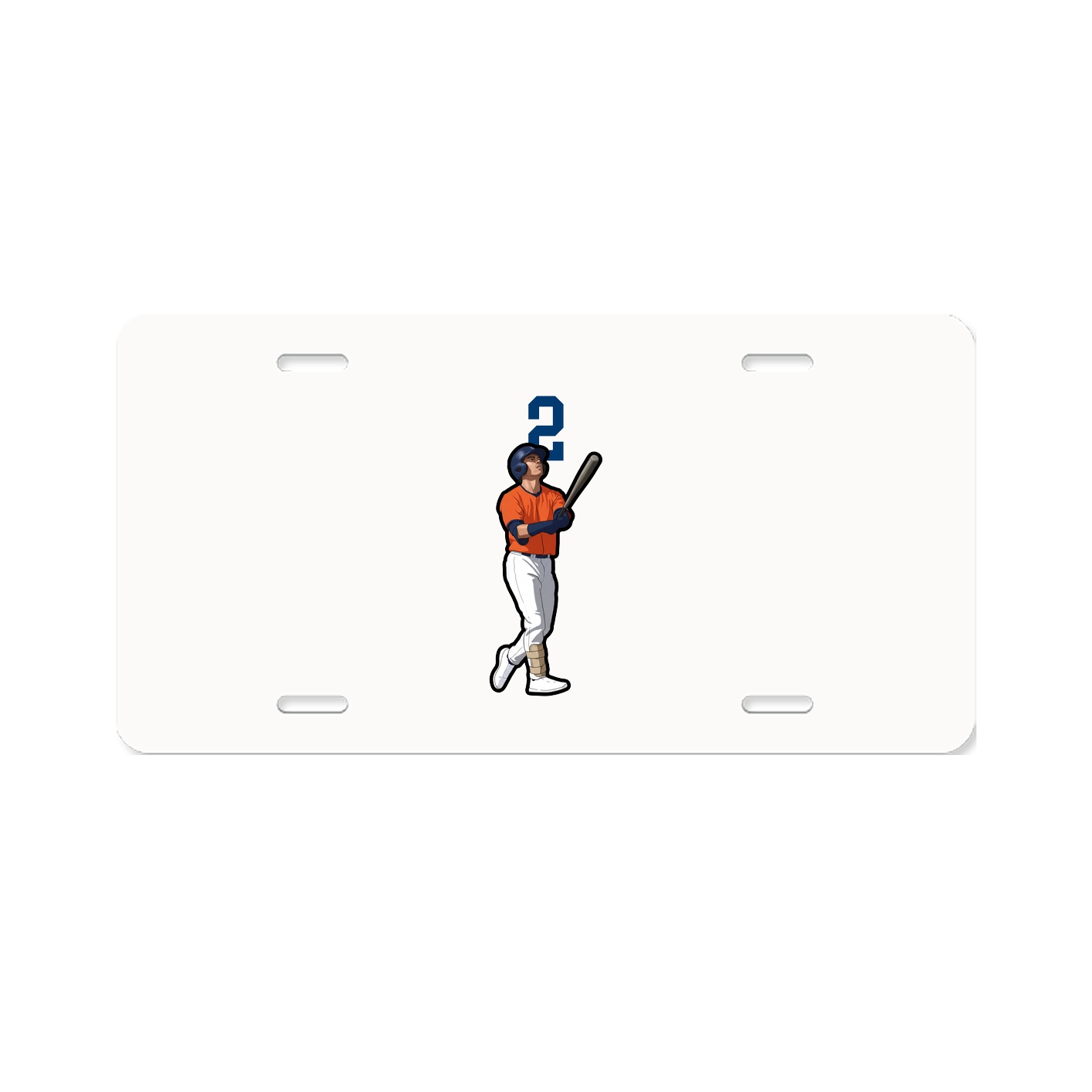 License Plate — Number Top in Classic