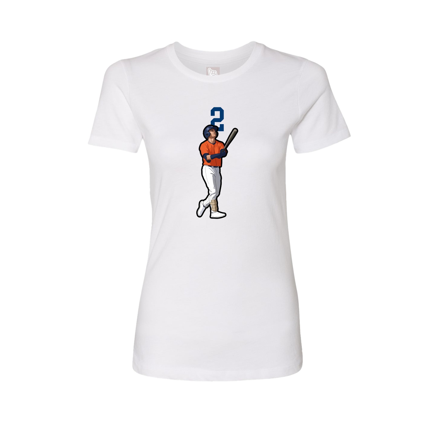 Fitted Women's Tee — Number Top in White