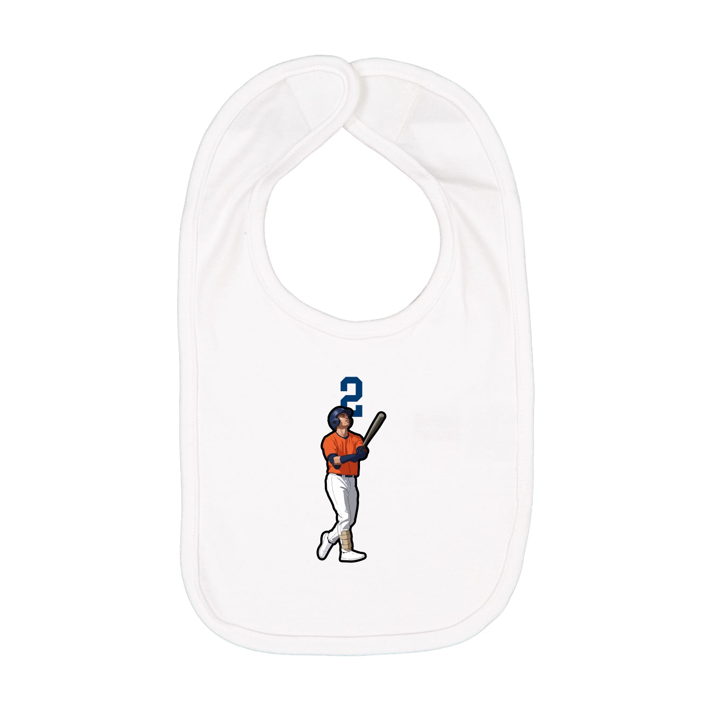 Infant Bib — Number Top in White
