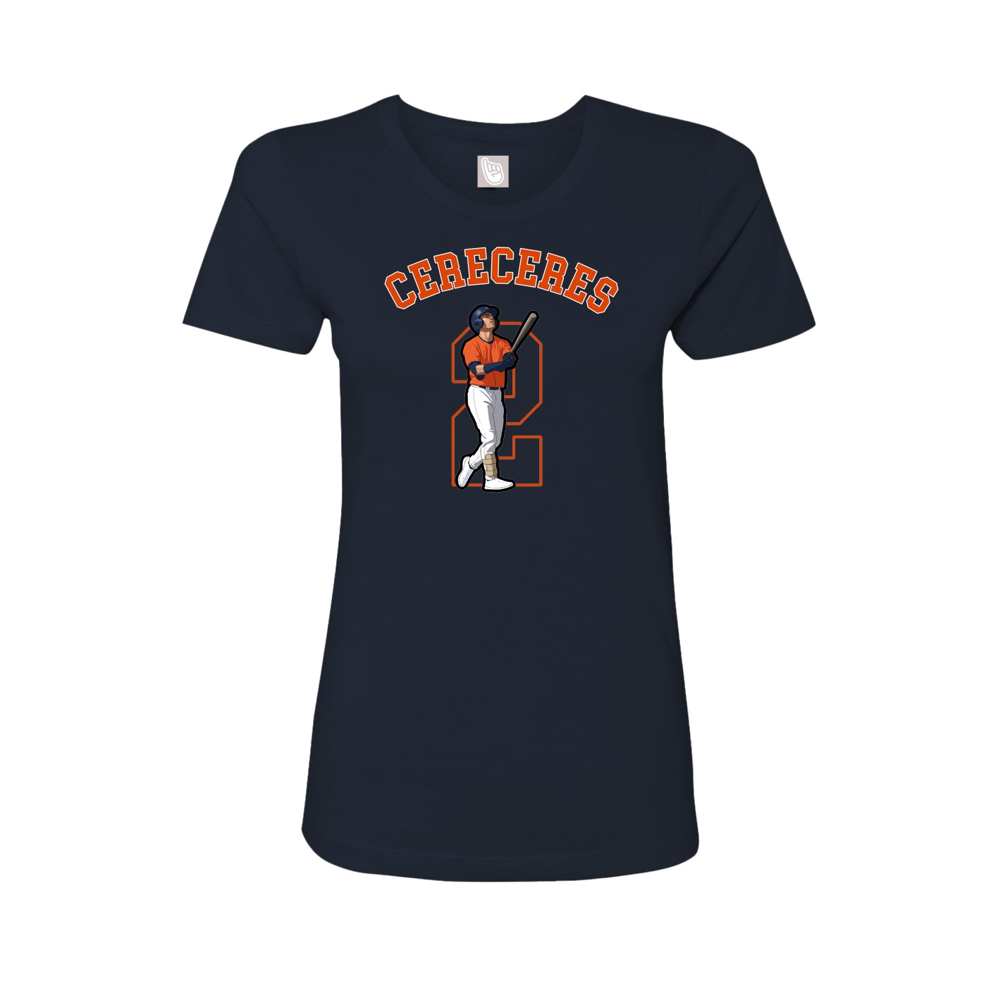 Fitted Women's Tee — Shirsey Arch in Navy