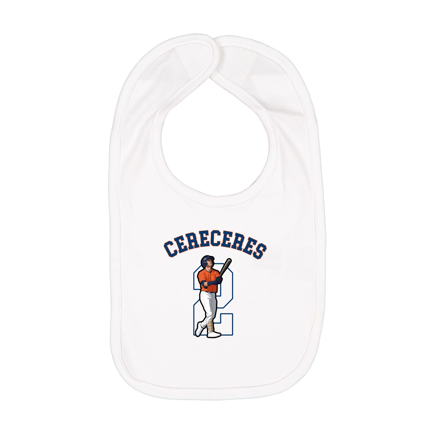 Infant Bib — Shirsey Arch in White