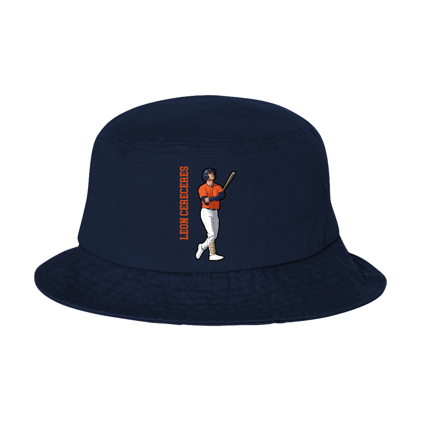 Bucket Cap — Name Vertical in Navy
