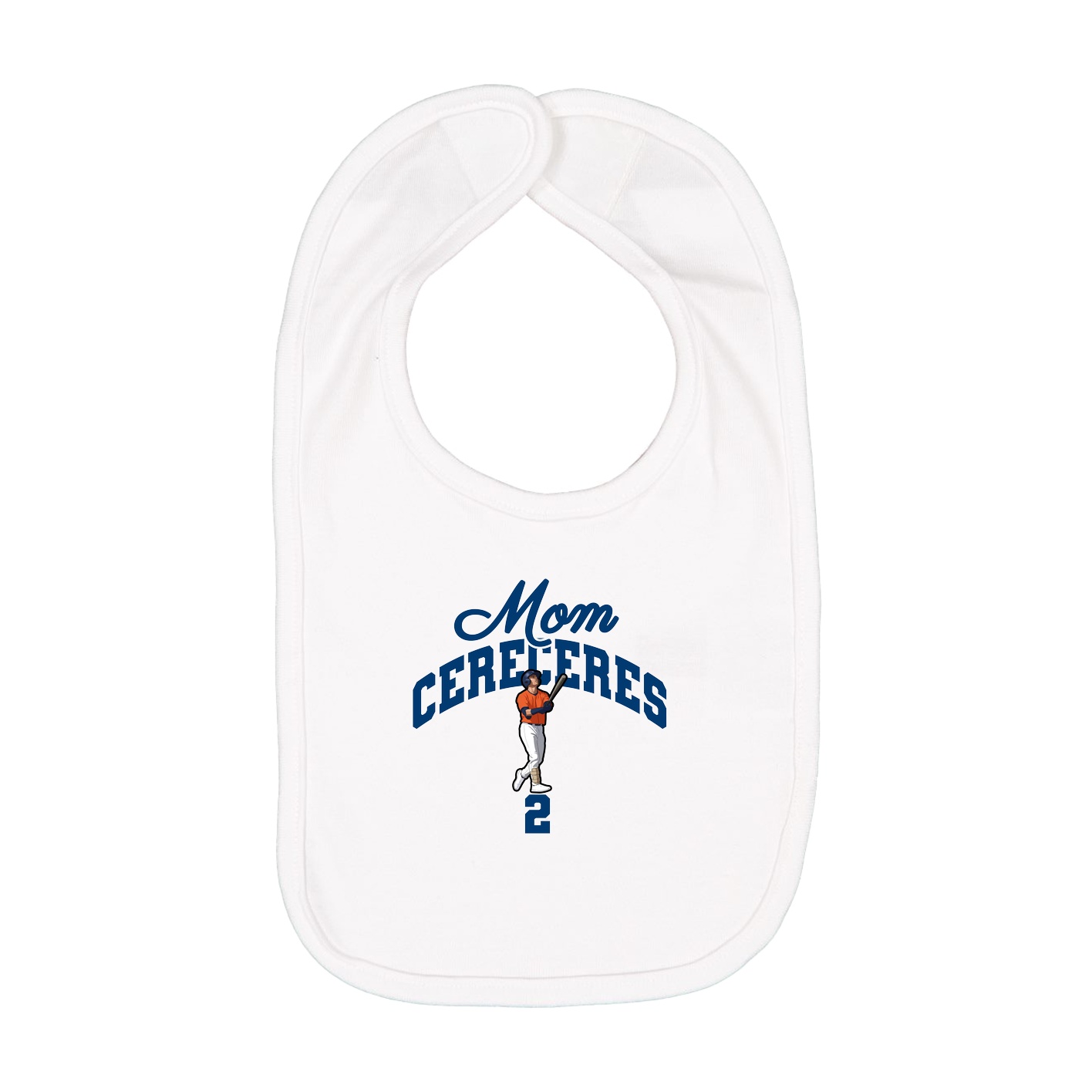 Infant Bib — Mothers Day Arch in White