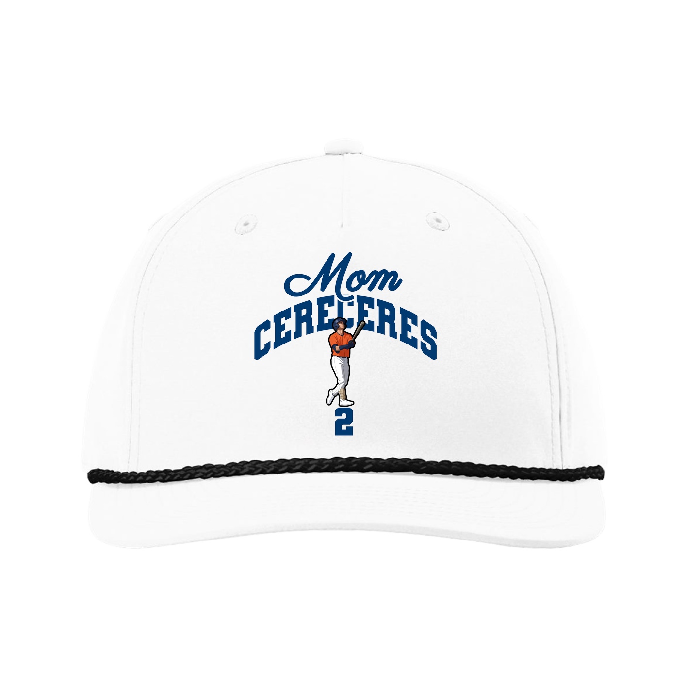 Five-Panel Classic Rope Cap — Mothers Day Arch in White