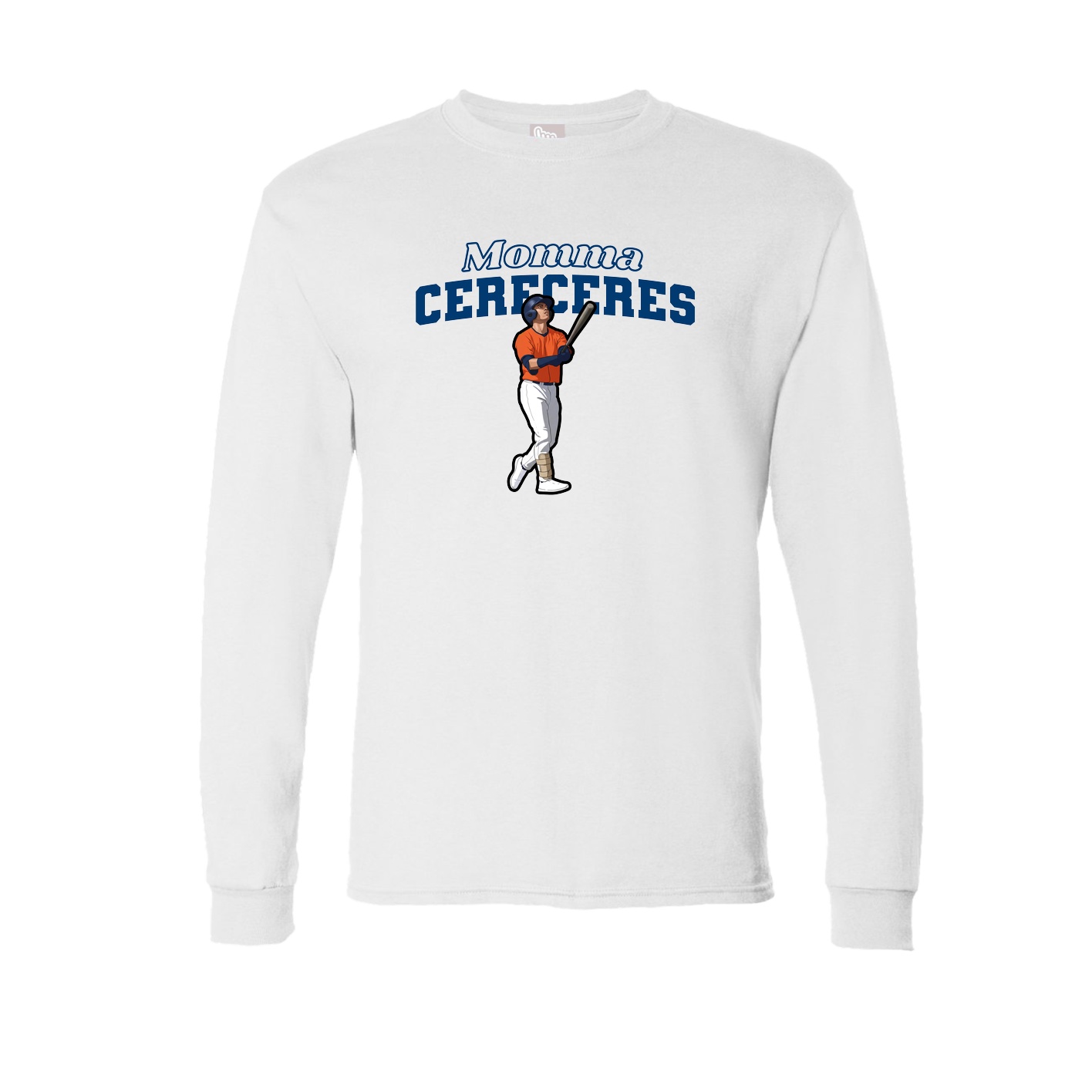 Long Sleeve Tee — Mothers Day Block in White