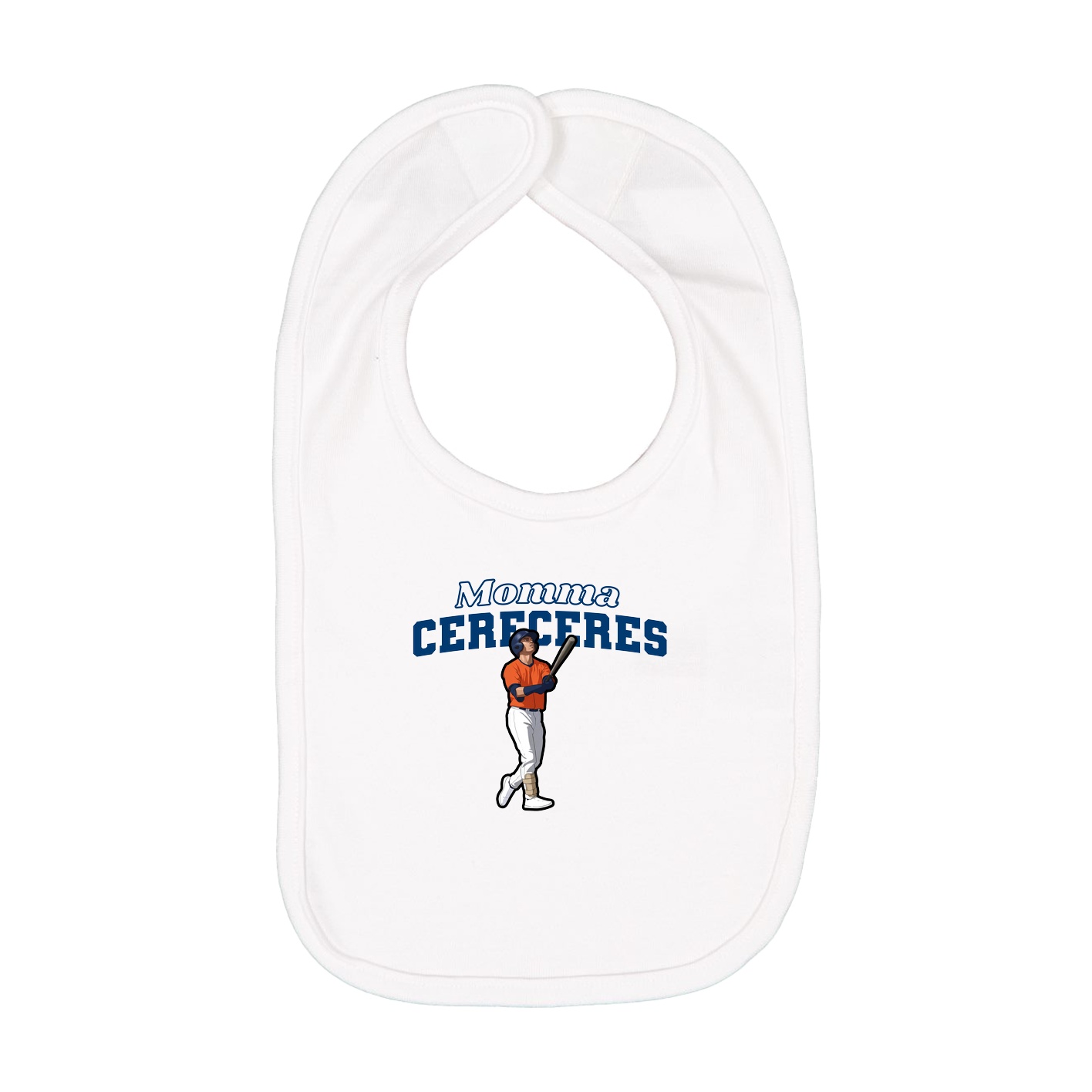 Infant Bib — Mothers Day Block in White