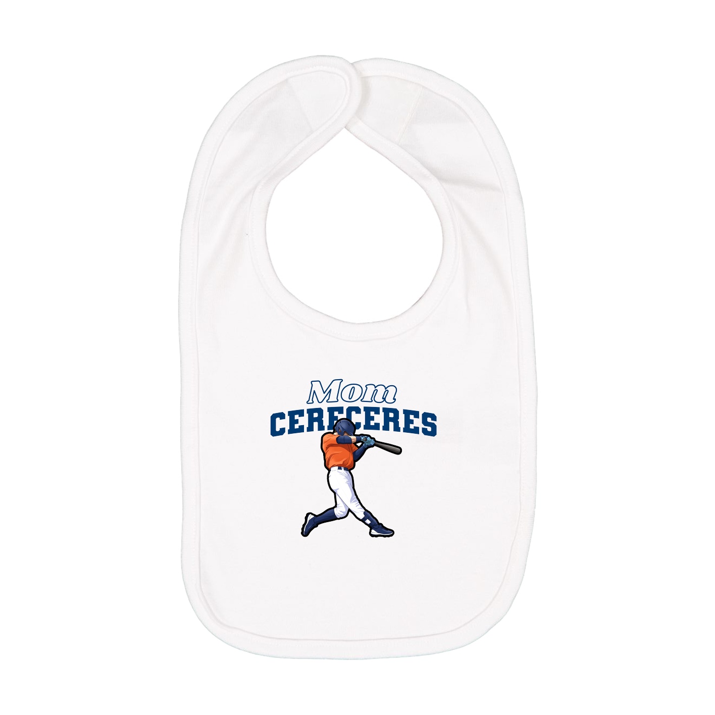 Infant Bib — Mothers Day Block in White