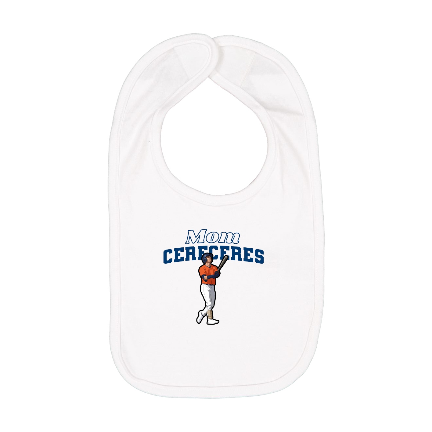 Infant Bib — Mothers Day Block in White