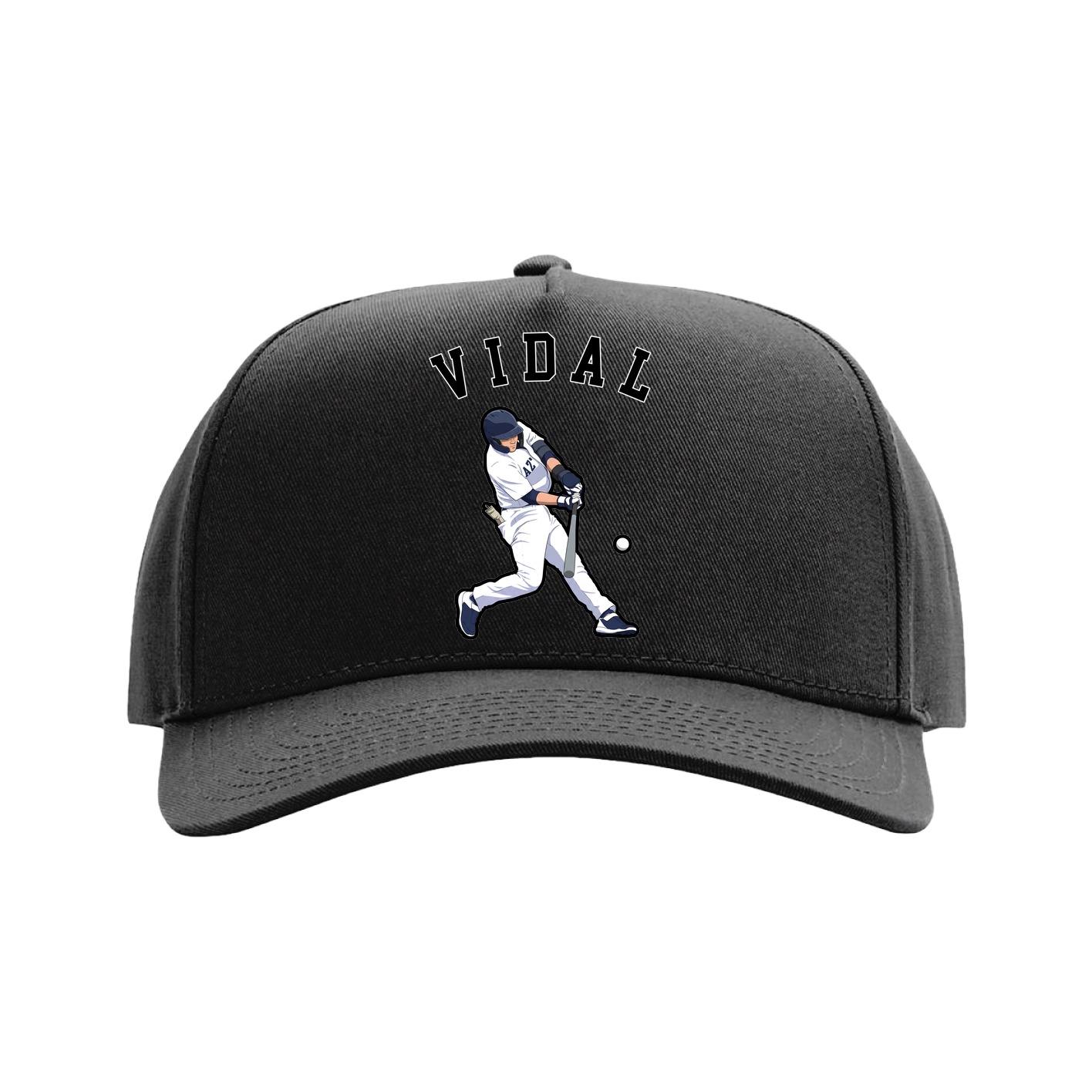 Full Fabric Five-Panel Champ Cap — Shirsey Arch in Black