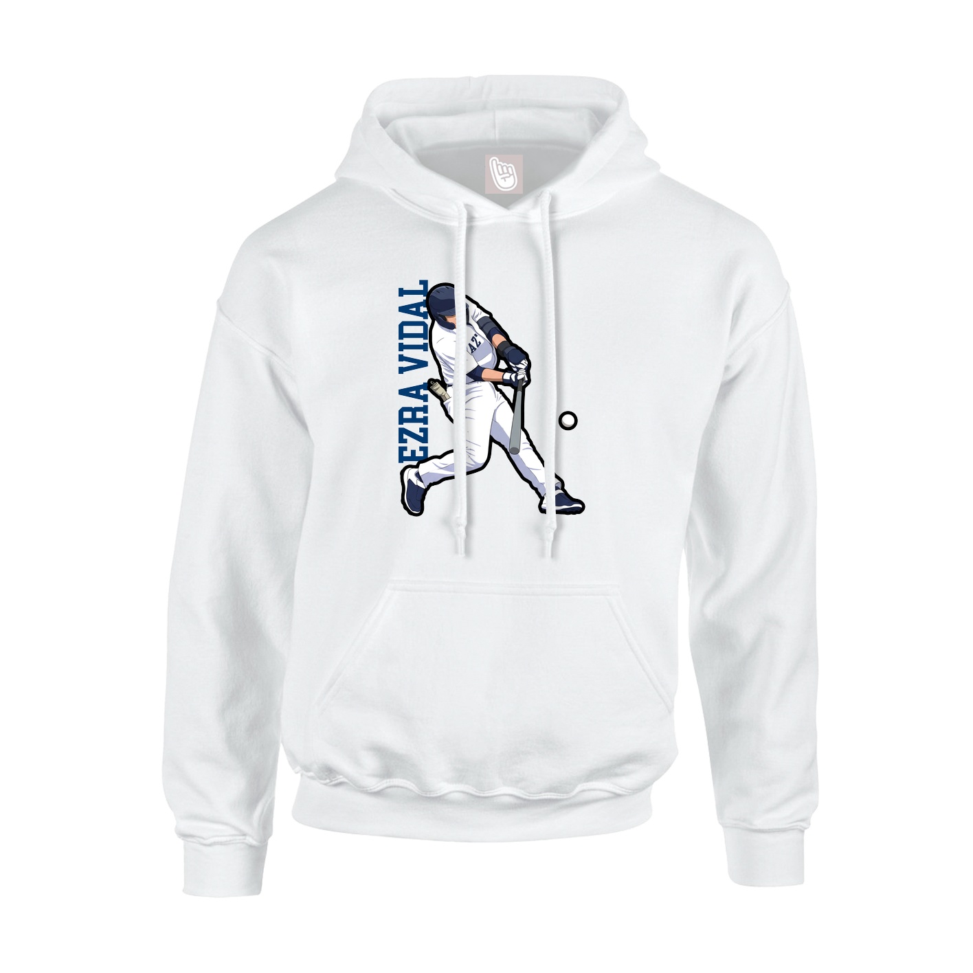 Youth Hoodie — Name Vertical in White