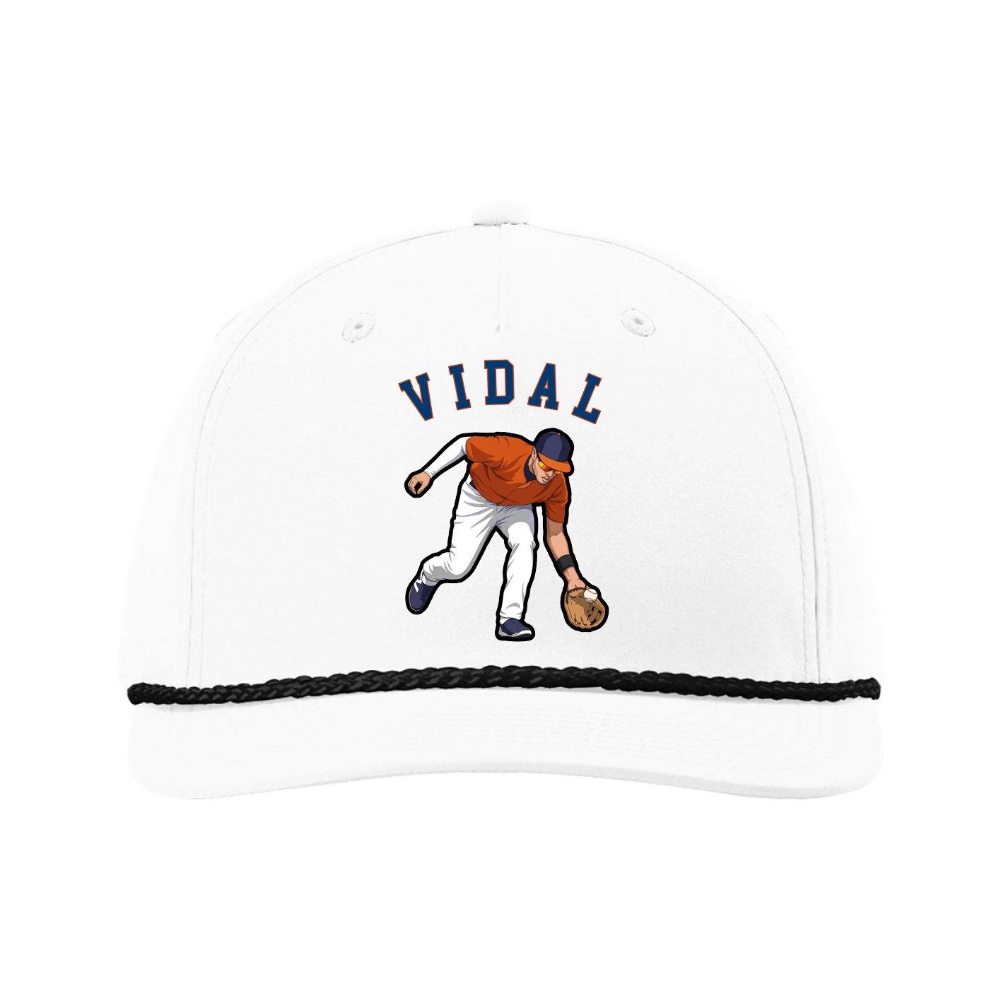 Five-Panel Classic Rope Cap — Shirsey Arch in White