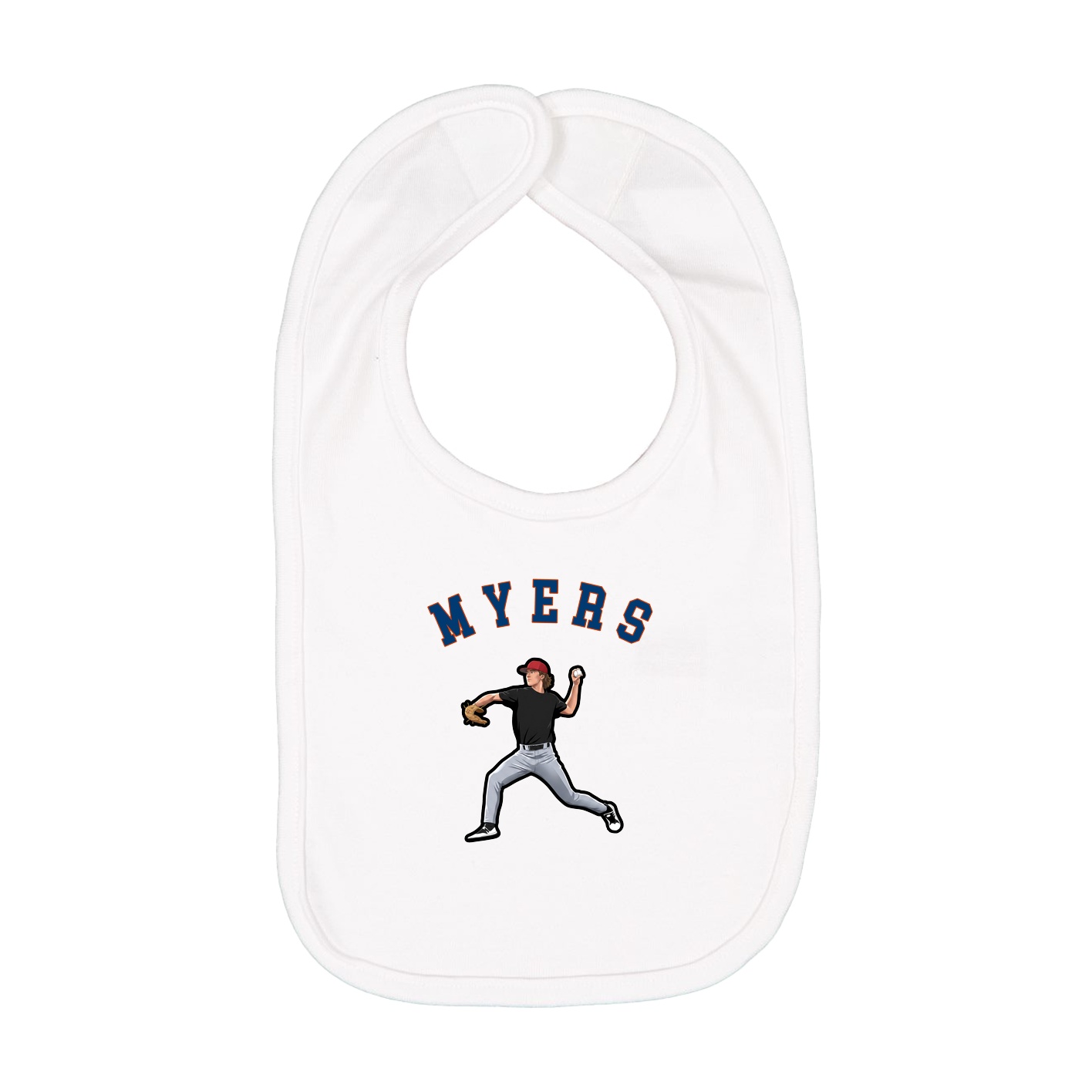 Infant Bib — Shirsey Arch in White