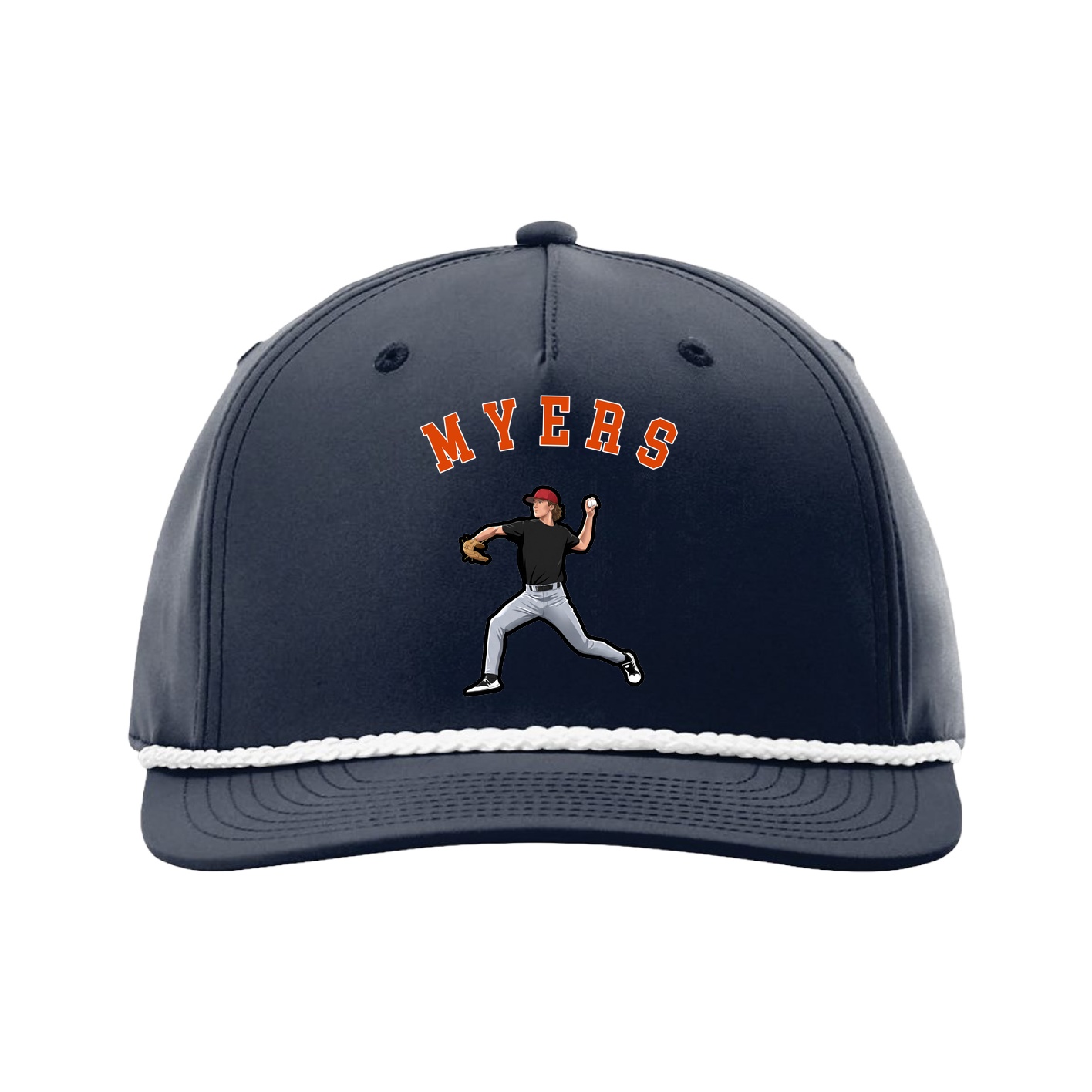 Five-Panel Classic Rope Cap — Shirsey Arch in Navy