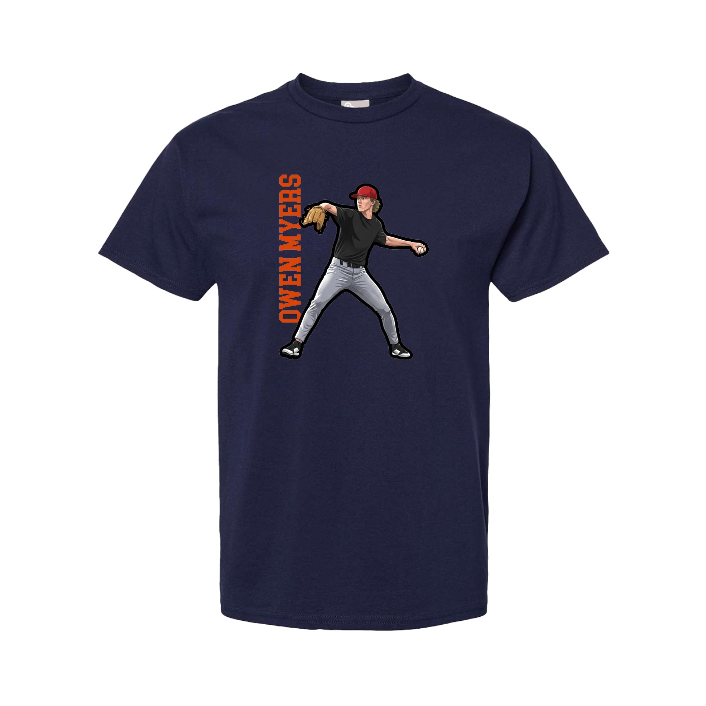 Tee — Name Vertical in Navy