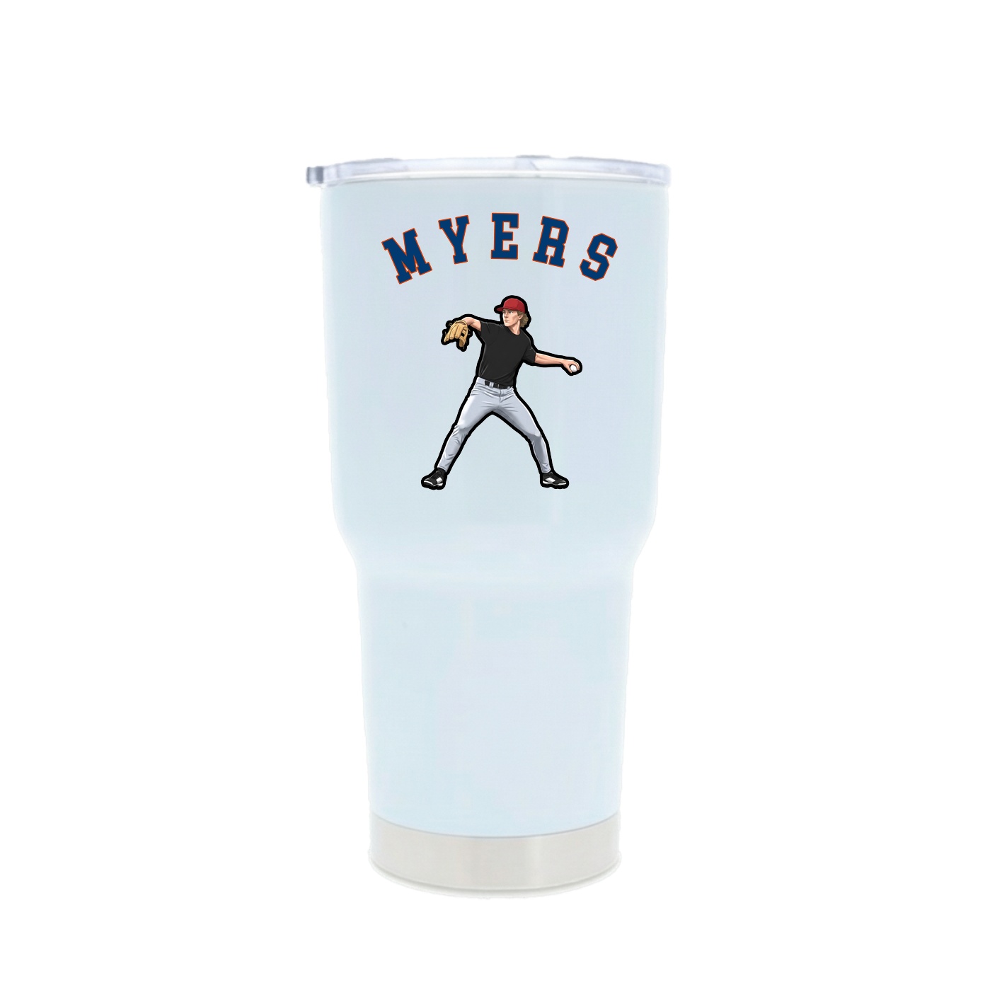 30oz Stainless Steel Tumbler — Shirsey Arch in White