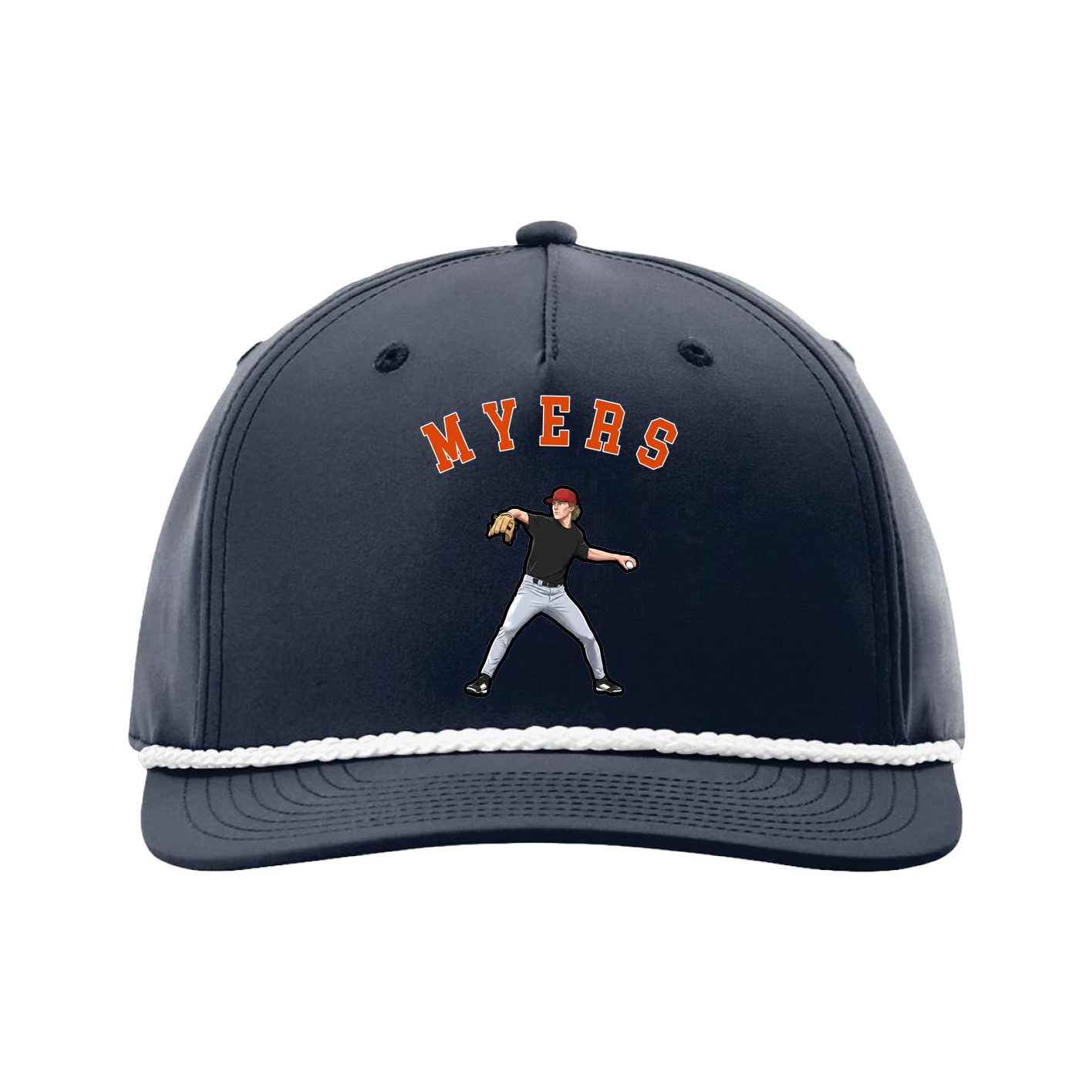 Five-Panel Classic Rope Cap — Shirsey Arch in Navy