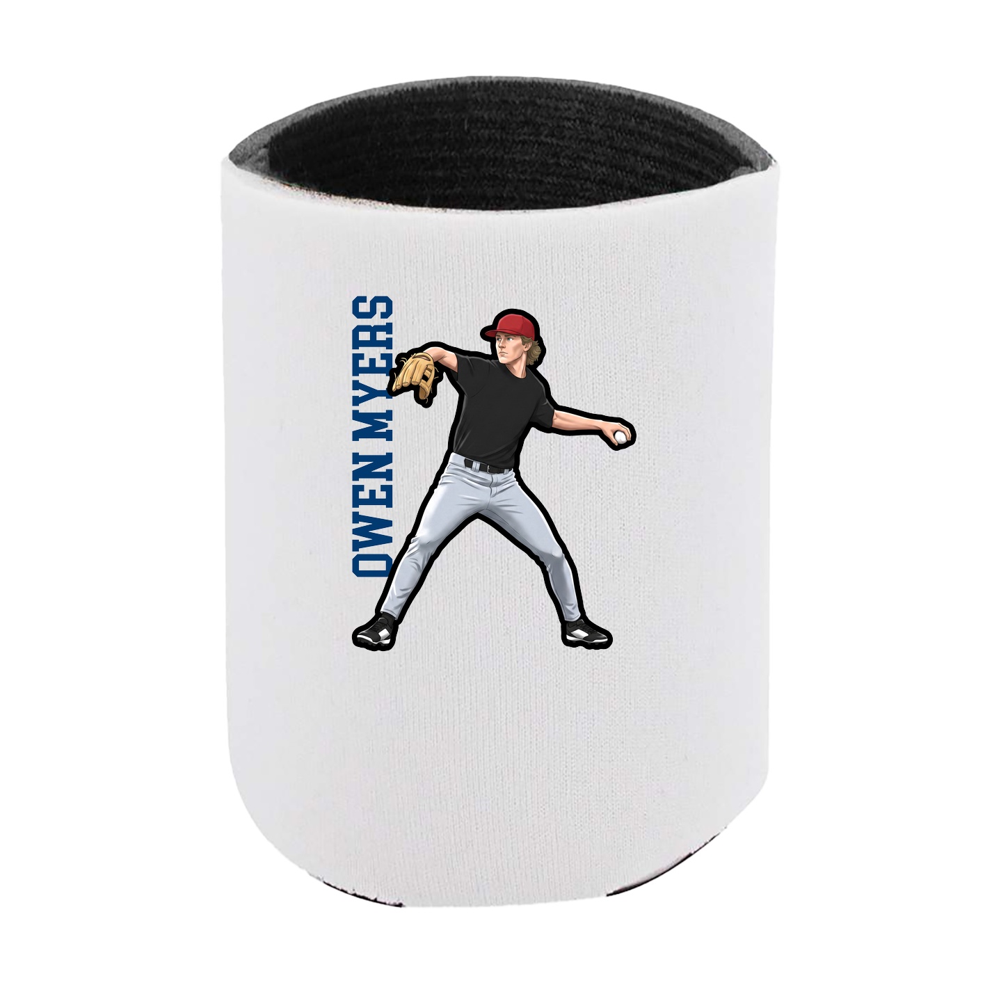 Can Holder — Name Vertical in White