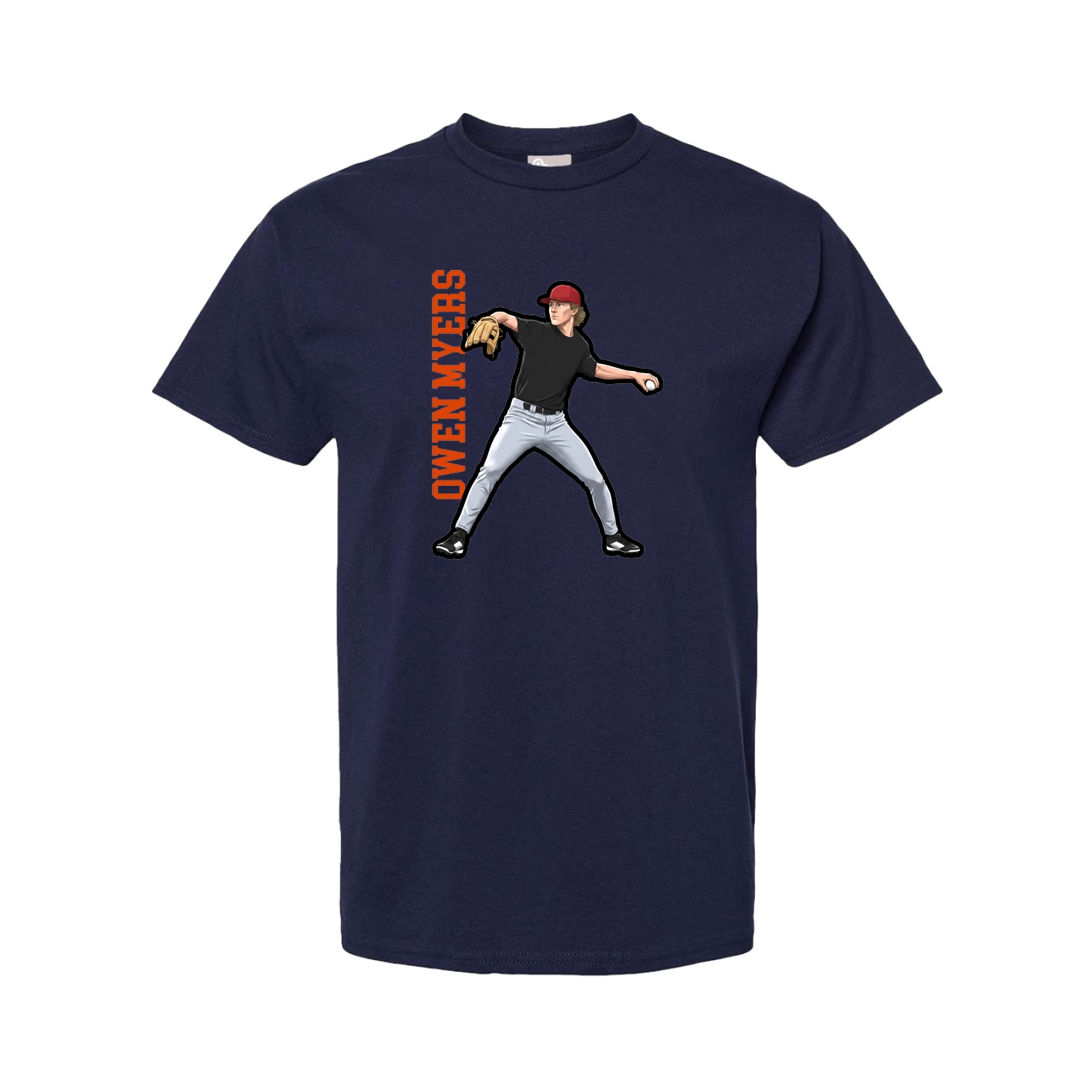 Tee — Name Vertical in Navy