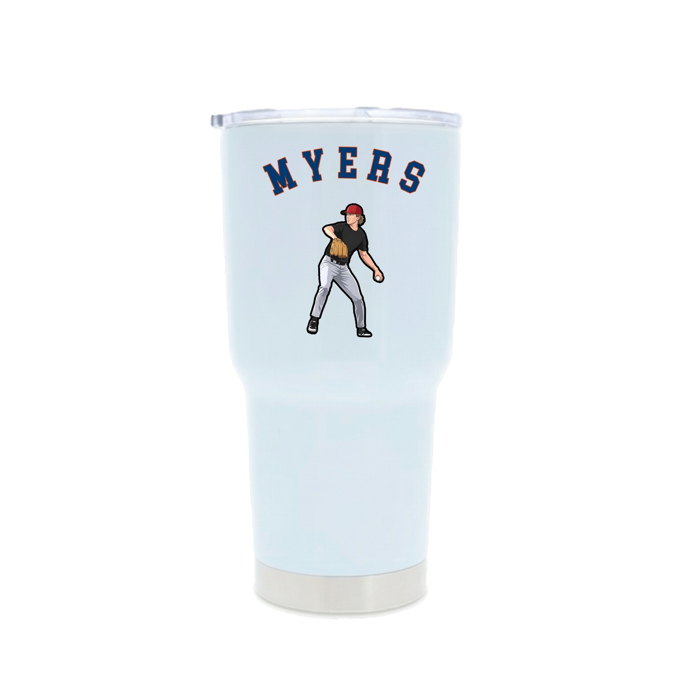 30oz Stainless Steel Tumbler — Shirsey Arch in White
