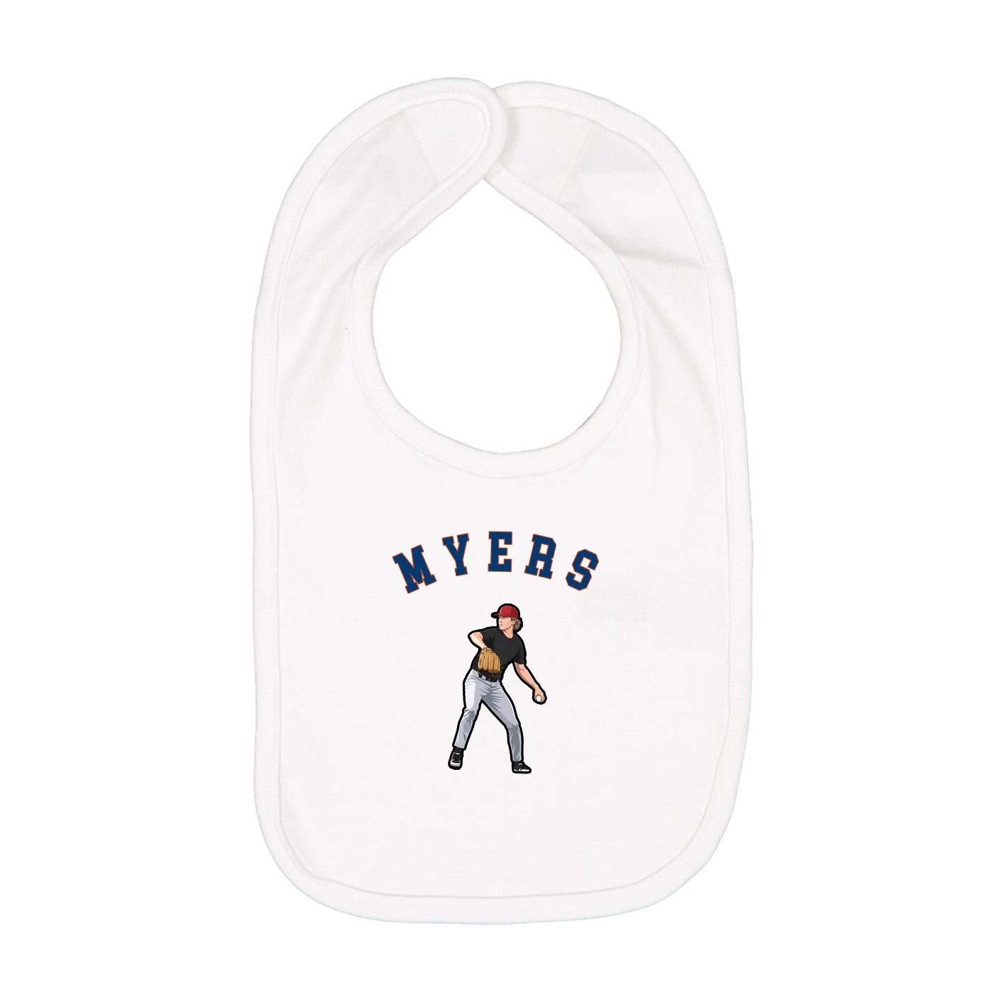 Infant Bib — Shirsey Arch in White