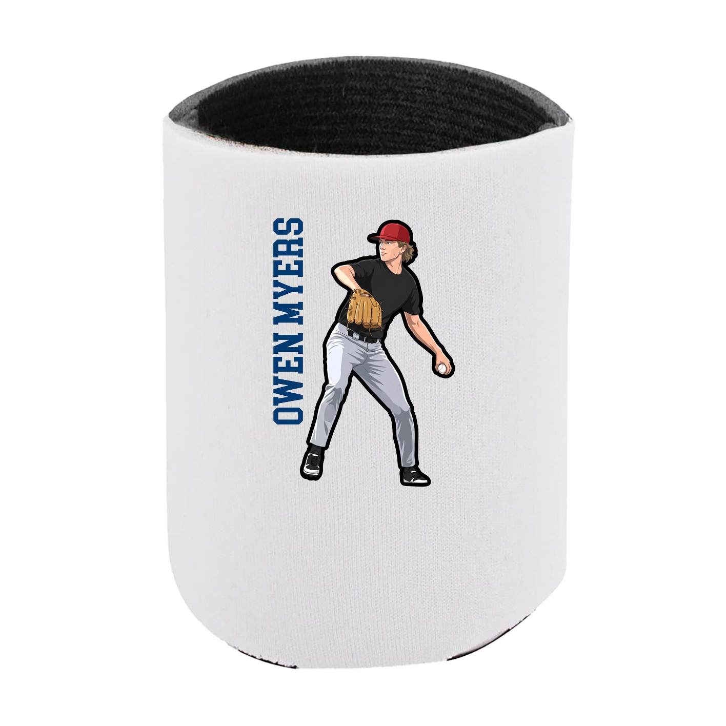 Can Holder — Name Vertical in White