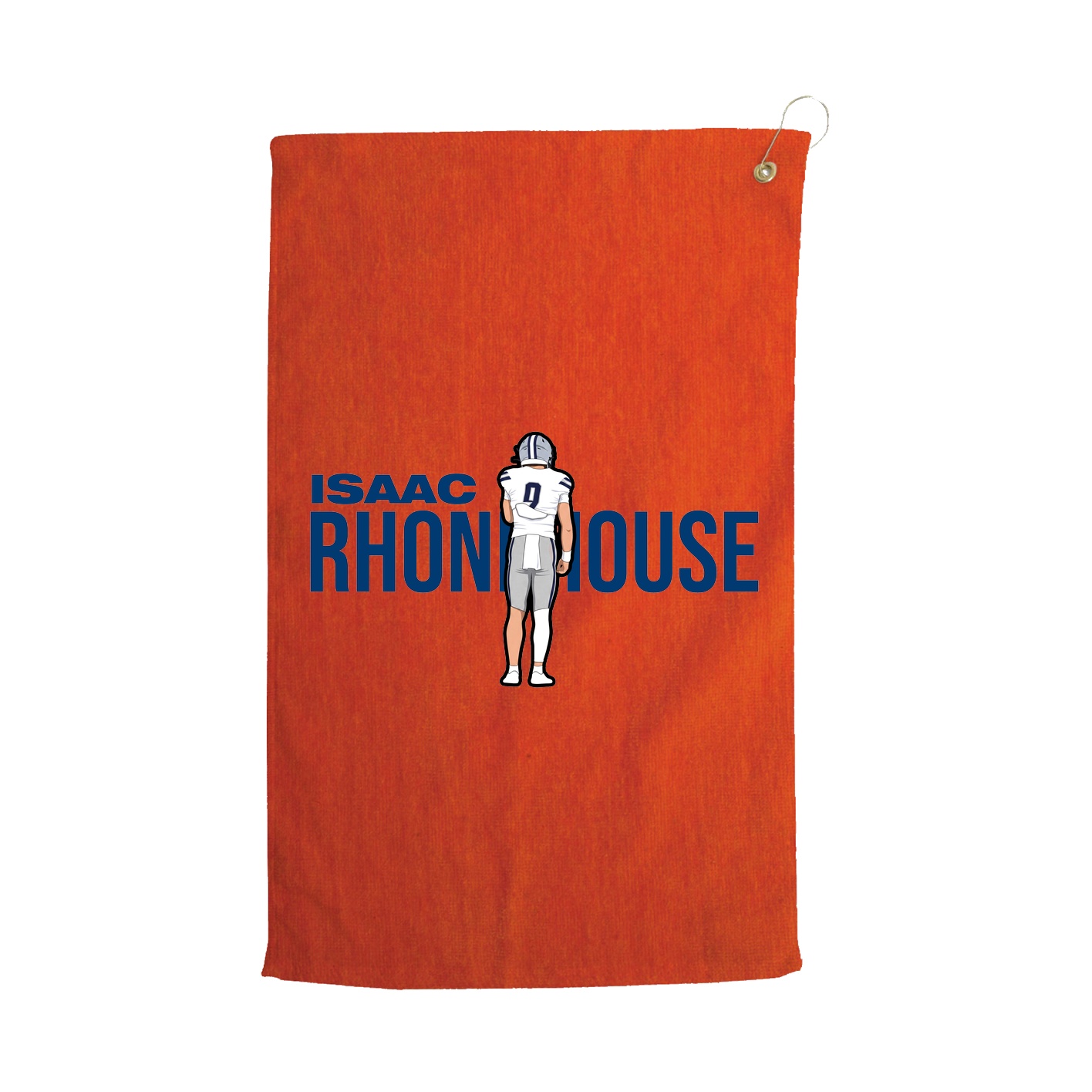 Golf Towel — Player Name in Orange